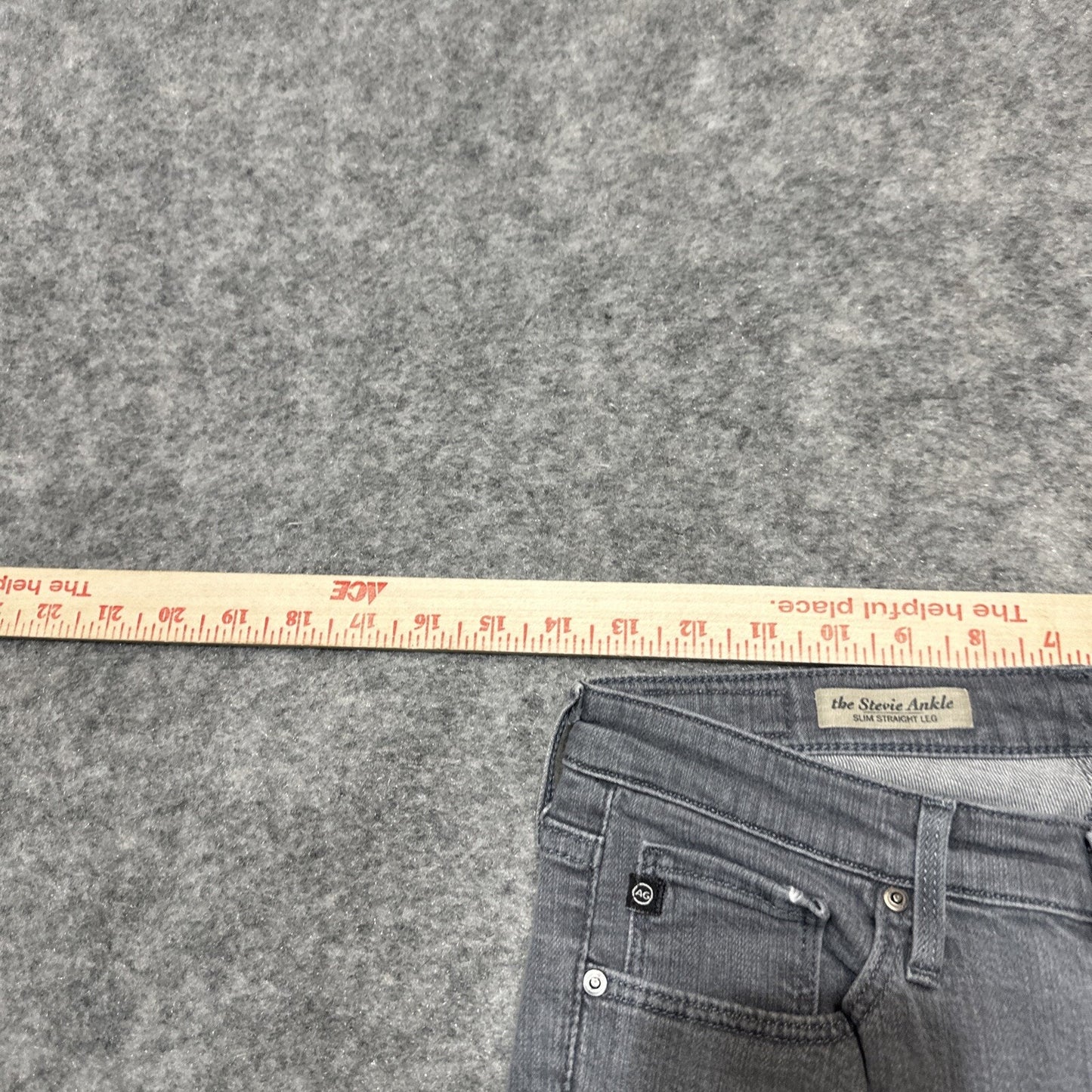 AG Adriano Goldschmied The Stevie Ankle Women’s Straight Leg Jeans Size 26R Gray