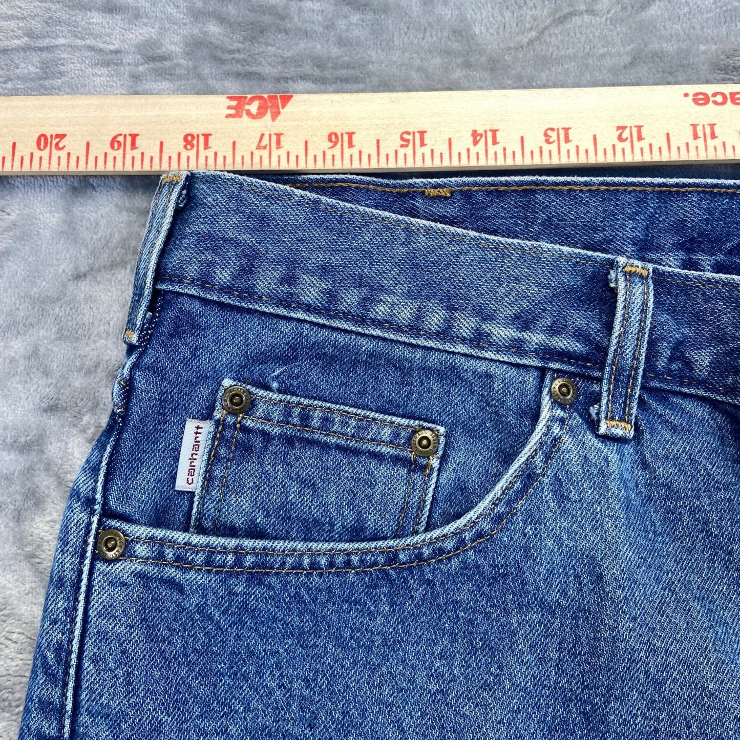 Carhartt Men's Relaxed Straight Jeans Size 40x34 Blue