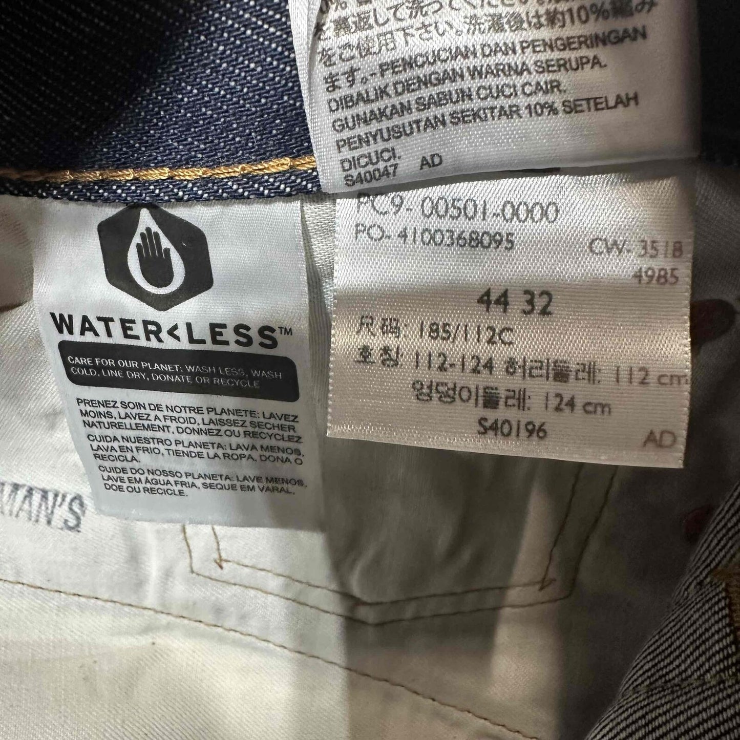 New Levis 501XX Shrink To Fit Men's Original Jeans Size 44x32 Blue Dark Denim
