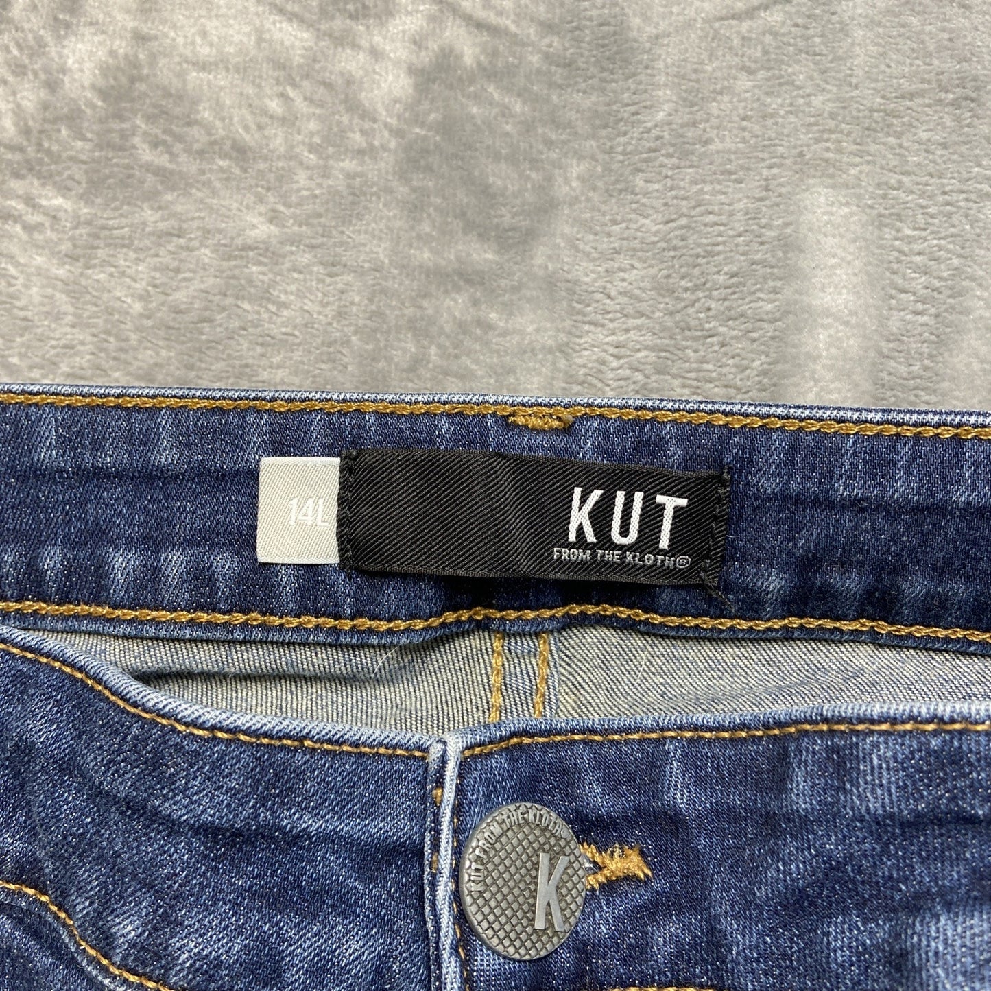 KUT From The Kloth Skinny Jeans Women's Size 14L Dark Wash Blue Denim