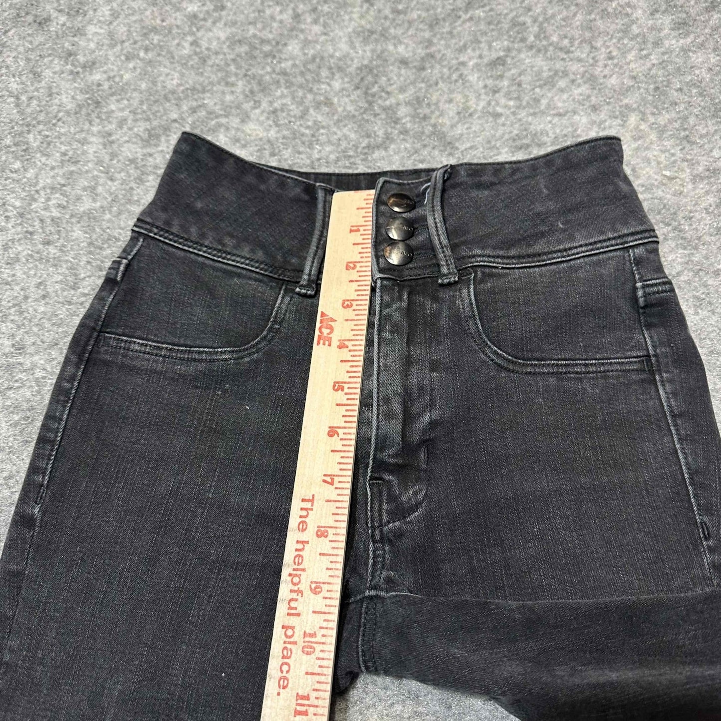 American Eagle Women's Super Hi Rise Skinny Fit Jegging Size 00R Black Denim