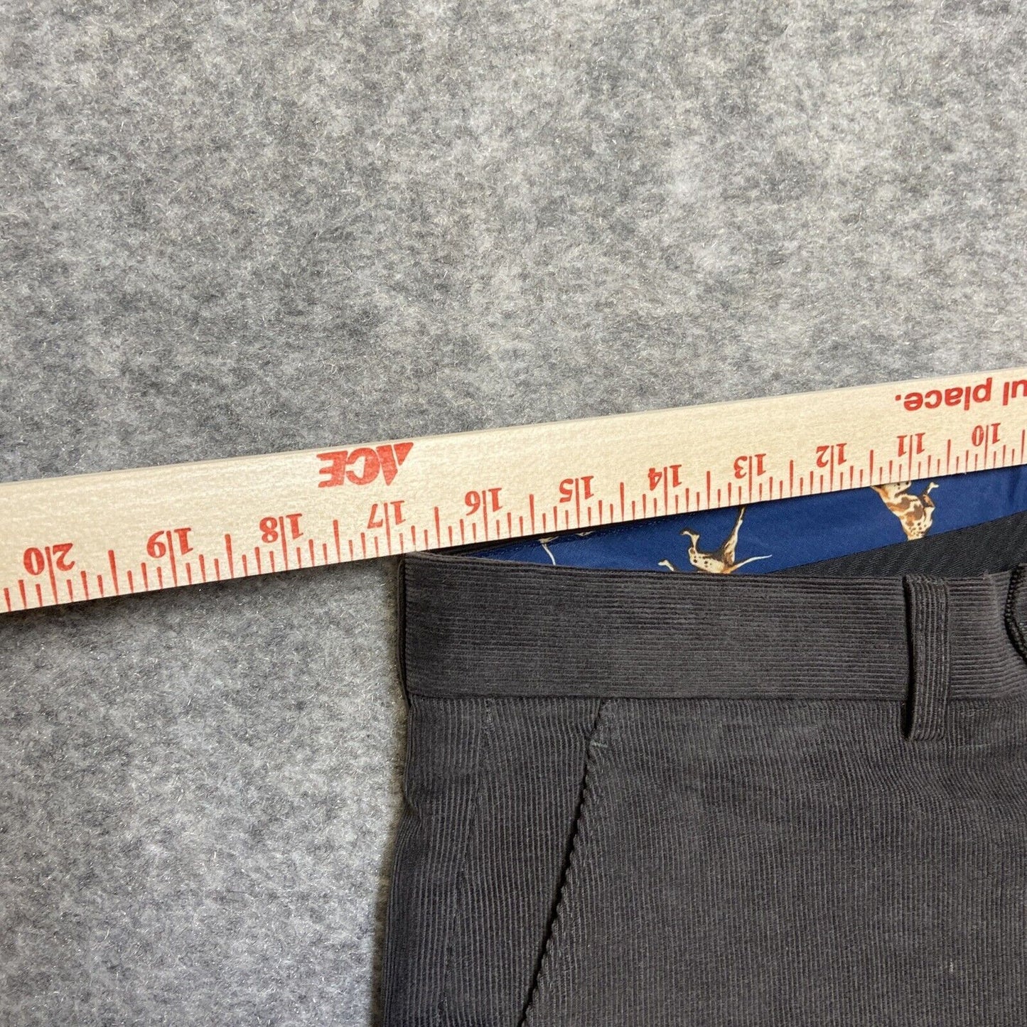 Lauren Ralph Lauren Corduroy Dress Pants Men's Size 34x32 Dark Gray Formal Pants