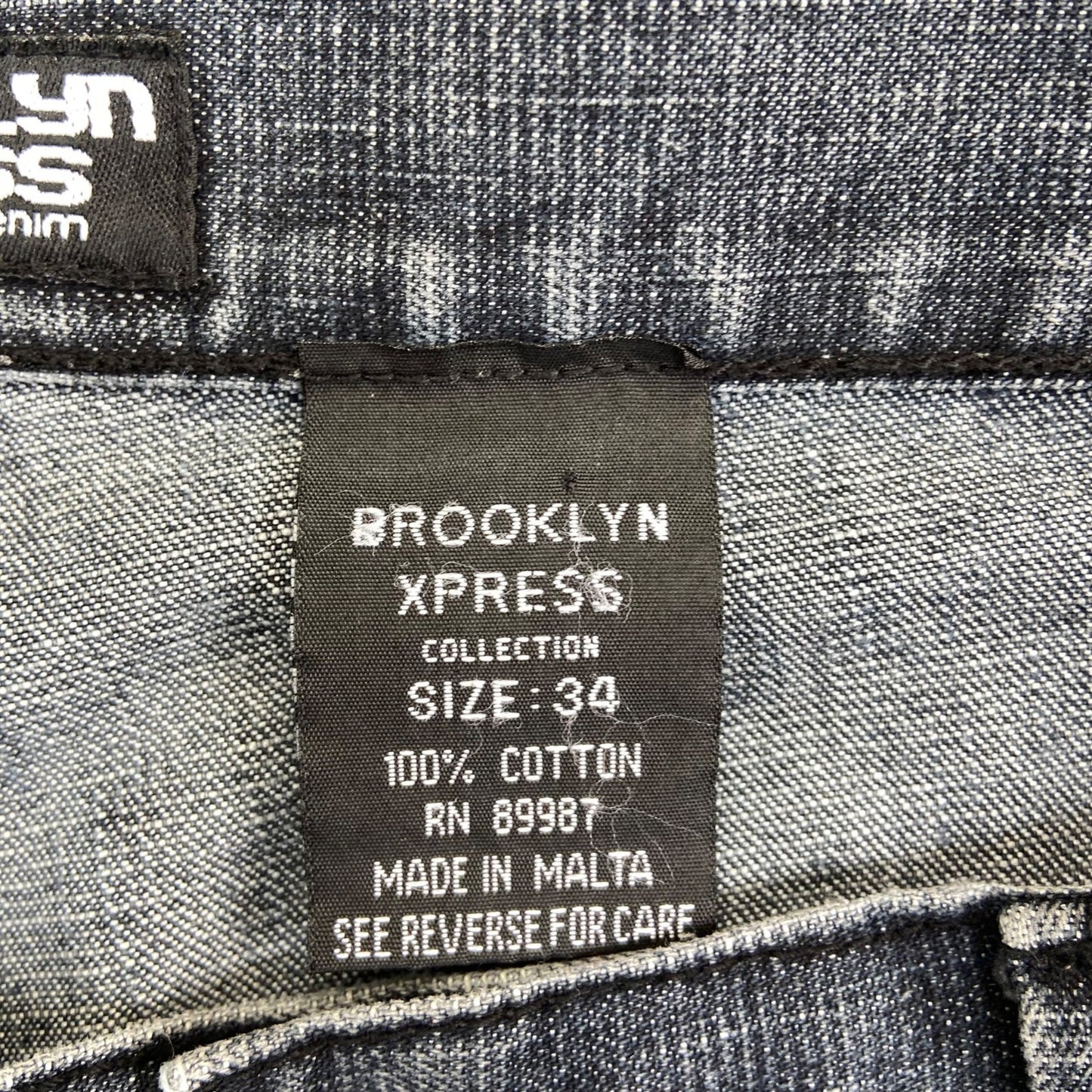 Brooklyn Xpress Denim Cargo Shorts Men's Sz 34 Black Cotton Casual Jorts Longer