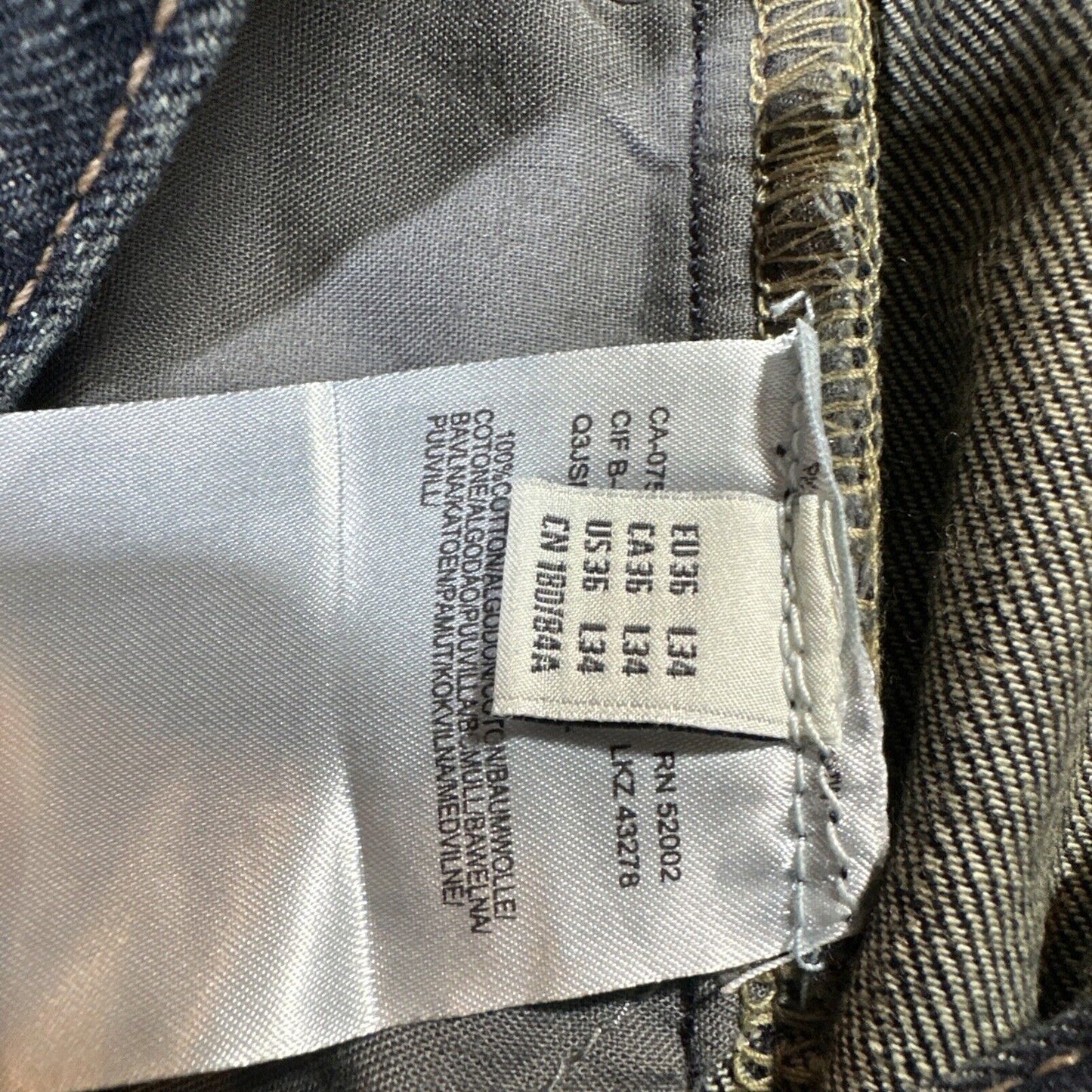 New Mexx Regular Straight Leg Jeans Men's Size 36x34 Dark Blue Denim