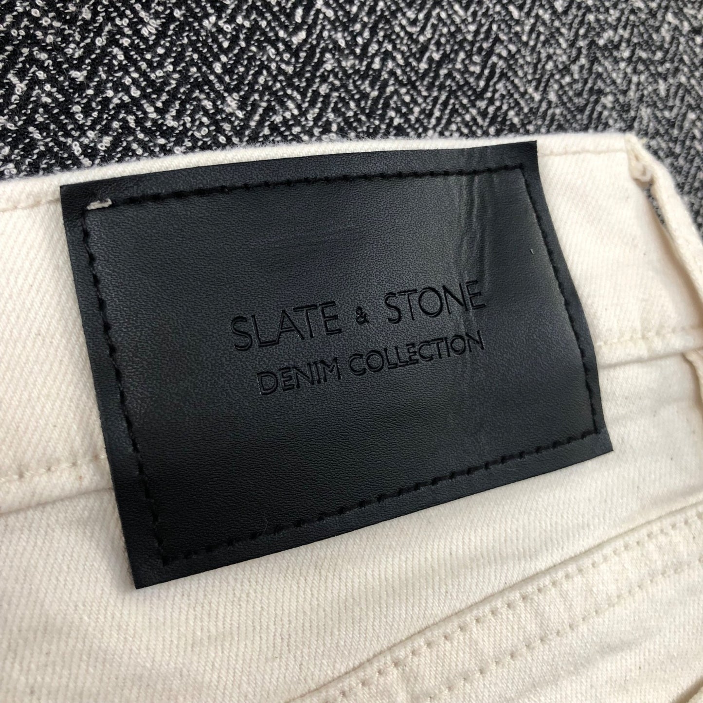 Slate & Stone Men's Crosby Straight Jeans Size 33x32 White Denim
