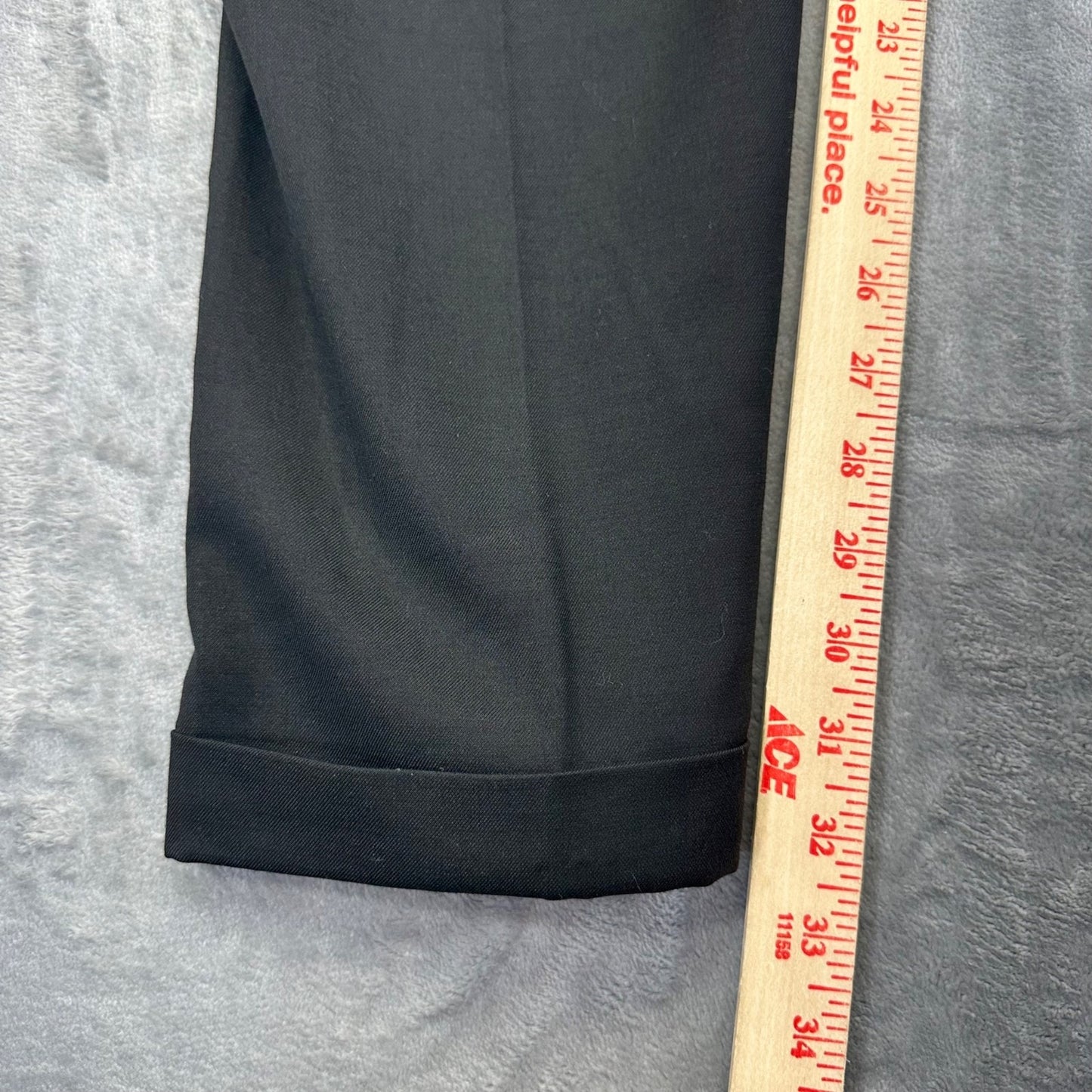 Roundtree & Yorke Men's Pleated Dress Pants 48x32 Black
