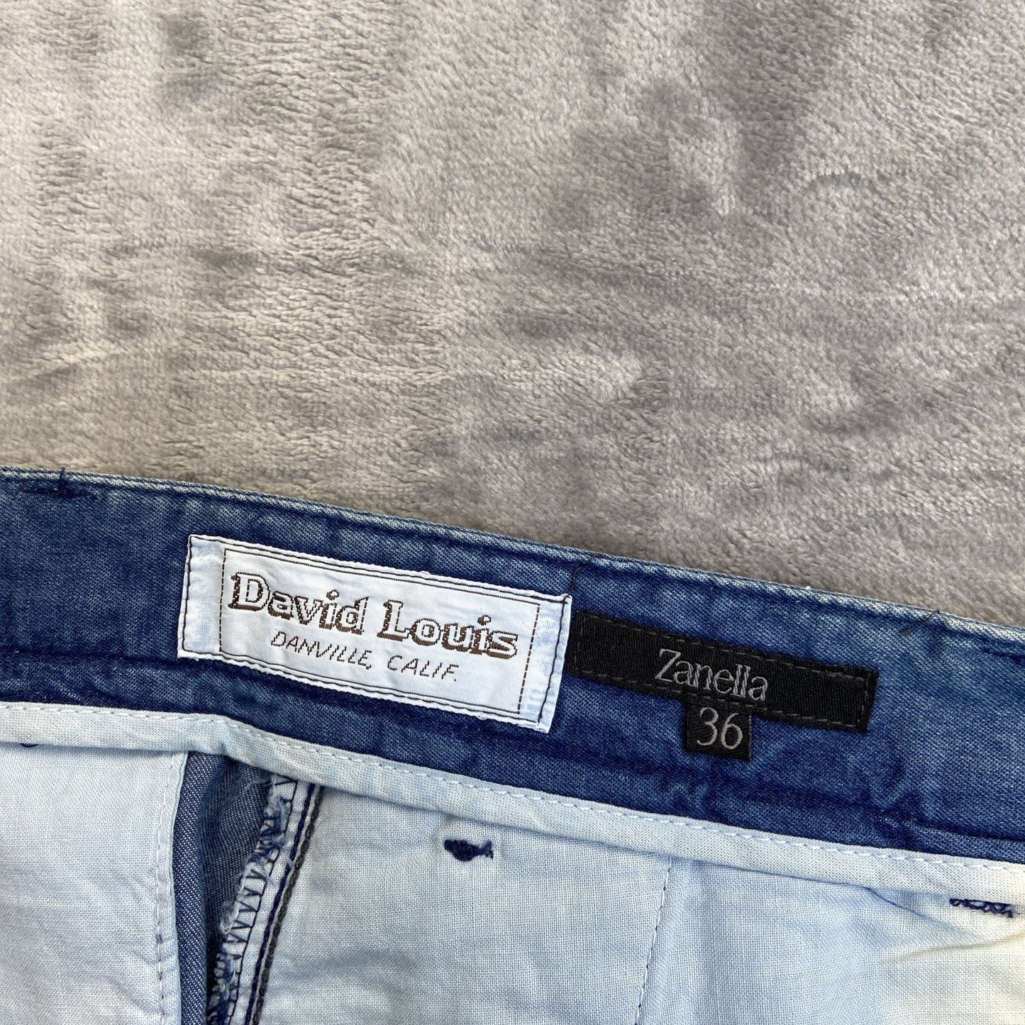 Vintage Zanella Pleated Straight Jeans Men's Size 36 Blue Denim