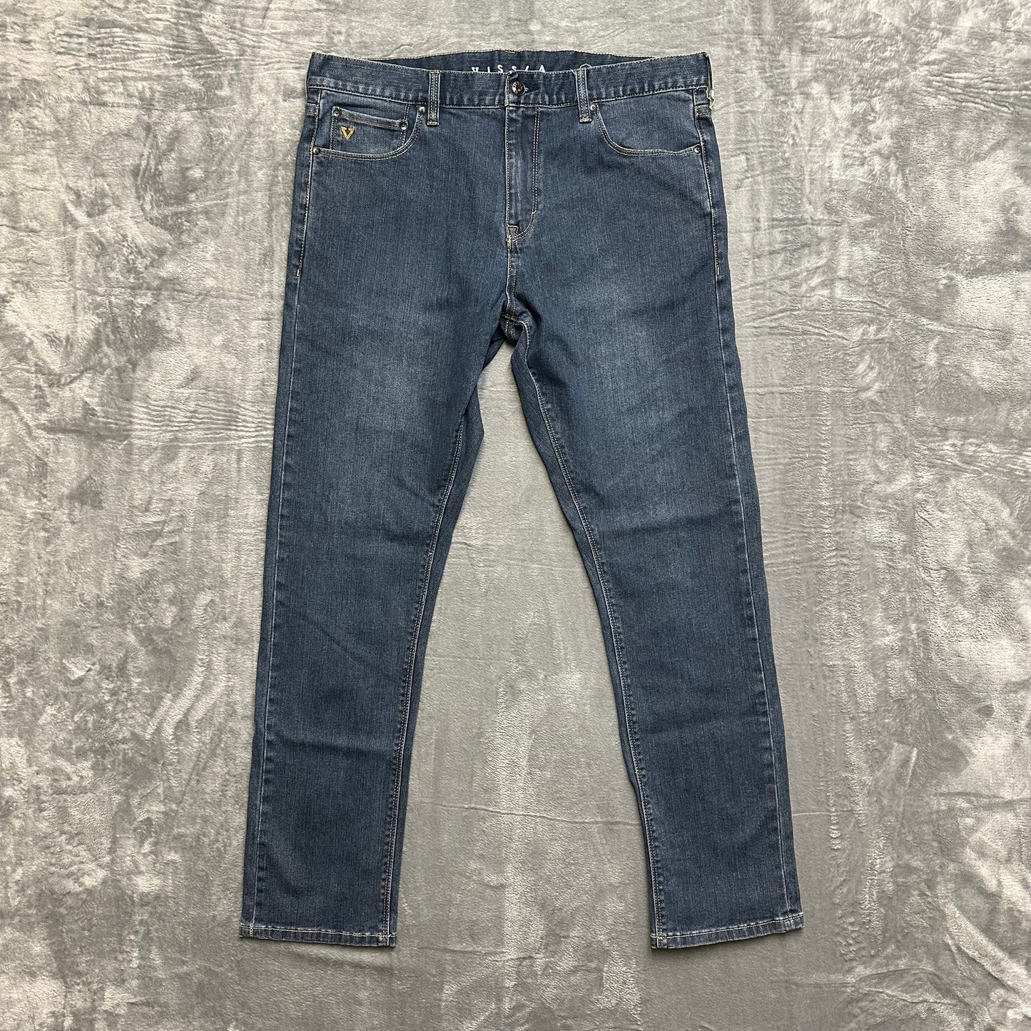 Vissla Straight Jeans Men's Size 36 Blue Denim