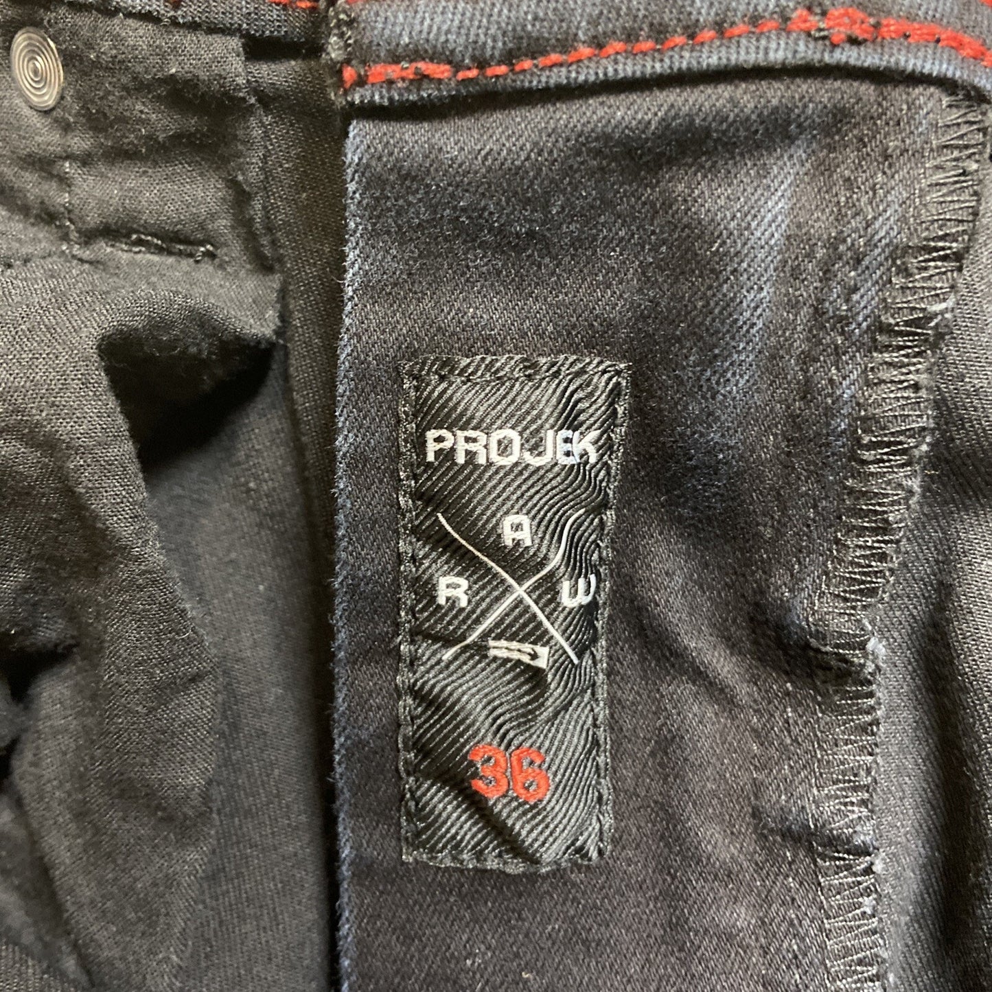 Projek Raw Future Flex Hiri Skinny Jeans Men’s Size 36 Black Denim