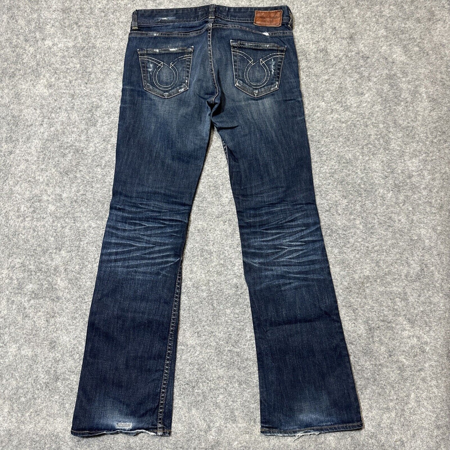 Big Star Sophie Distressed Bootcut Jeans Women's Size 28R Dark Blue Denim
