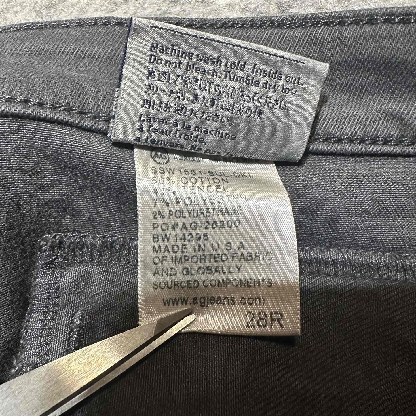 New AG Adriano Goldschmied The Tyler Cargo Women's Skinny Ankle Jeans 27R Black