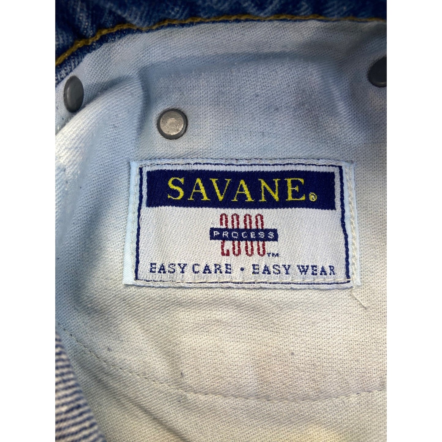 Vintage Savane Men's Straight Jeans 38x32 Blue Denim
