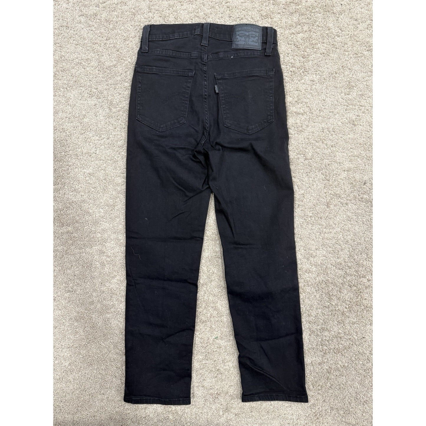Levi's Premium 724 Black Jeans High Rise Straight Crop Women’s Size 26
