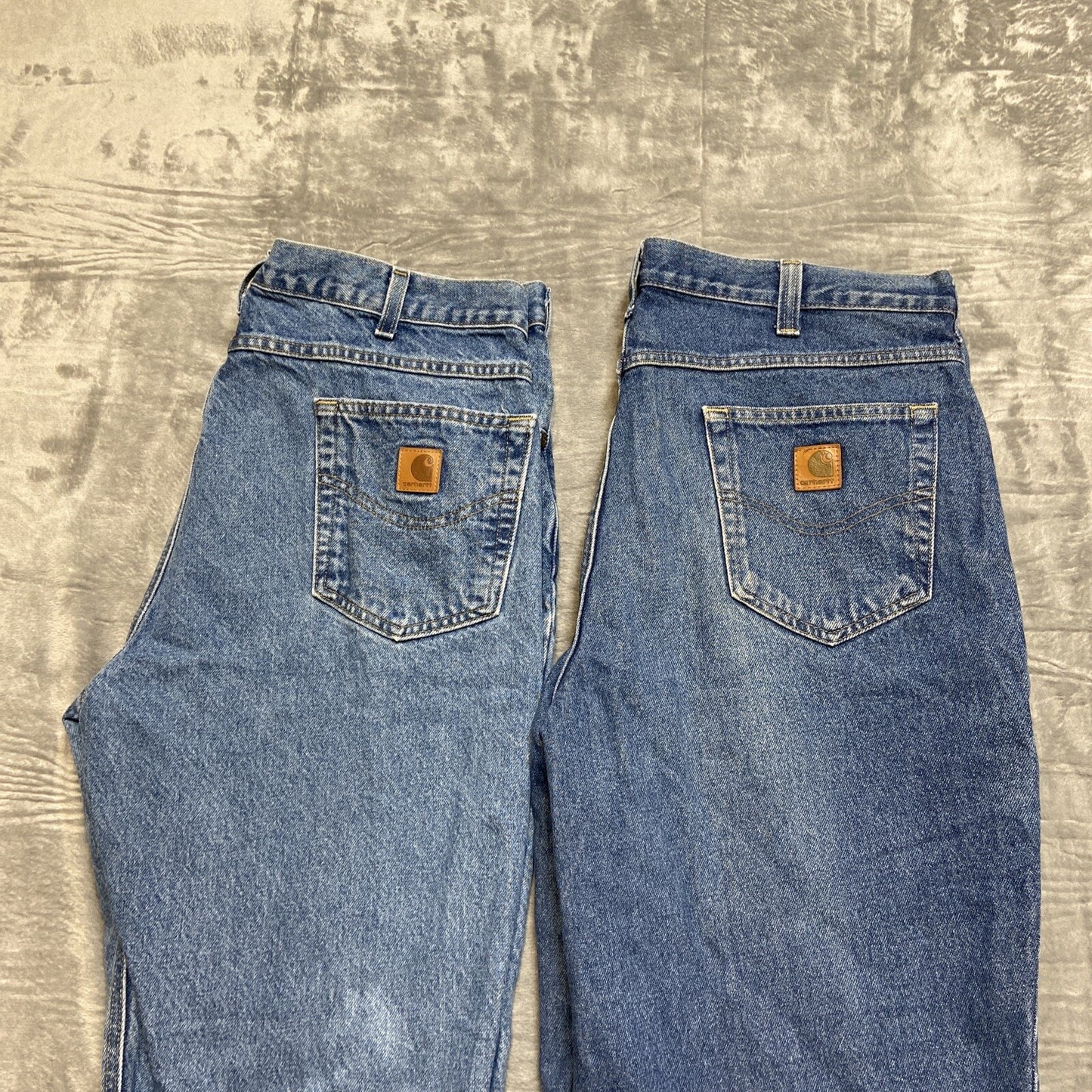 Lot of 2 Carhartt Relaxed Fit Work Jeans Men's 38x30 Blue Grade A/B Wholesale
