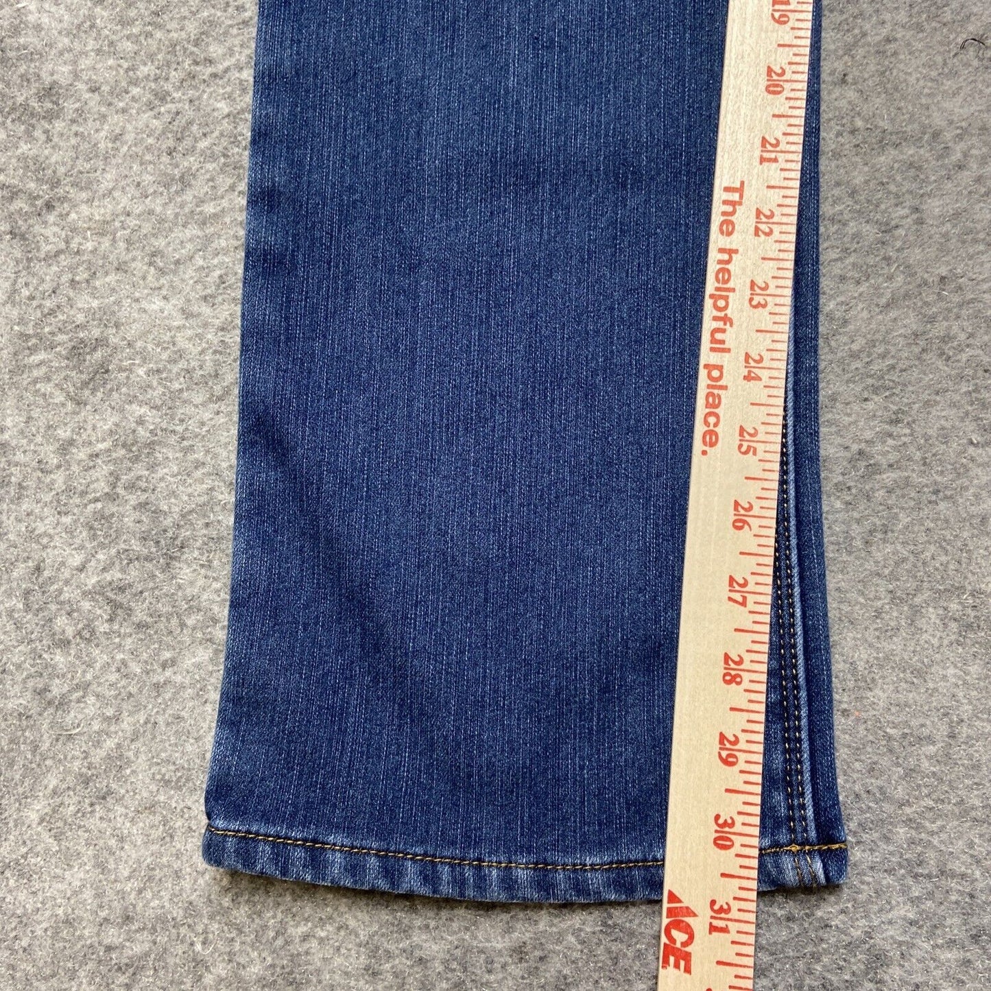 Natural Reflections Flannel Lined Straight Jeans Women's Size 6 Dark Blue