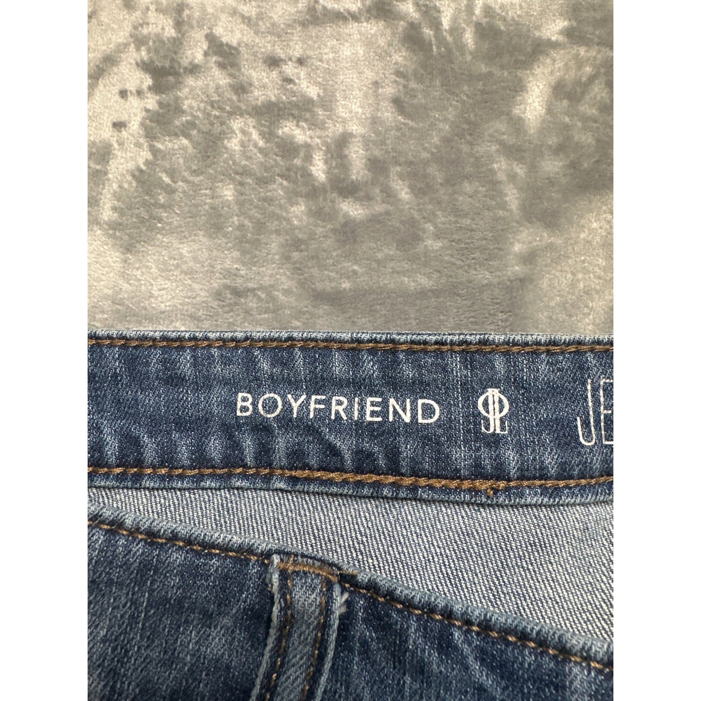 Jennifer Lopez Distressed Boyfriend Jeans Women's Size 20W Blue Denim