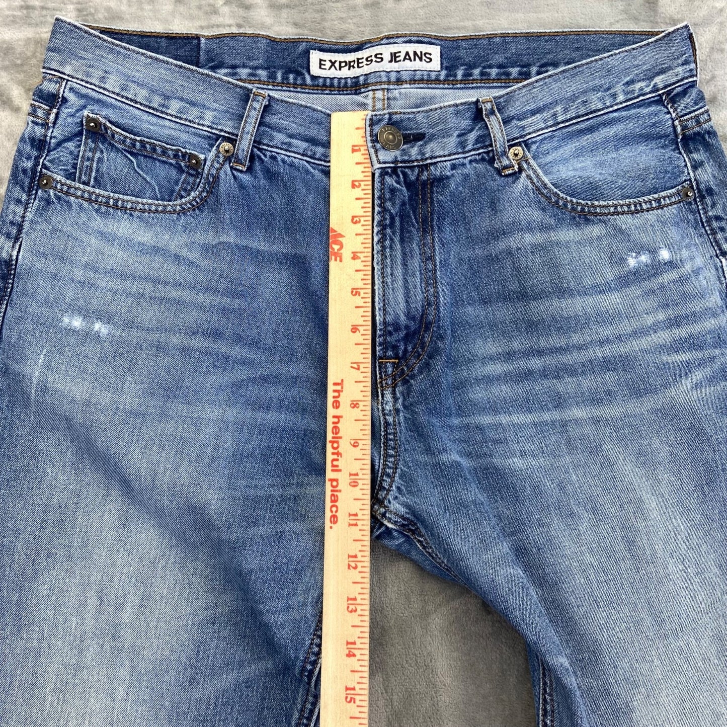 Express Men's Rocco Slim Fit Straight Jeans 34x32 Blue