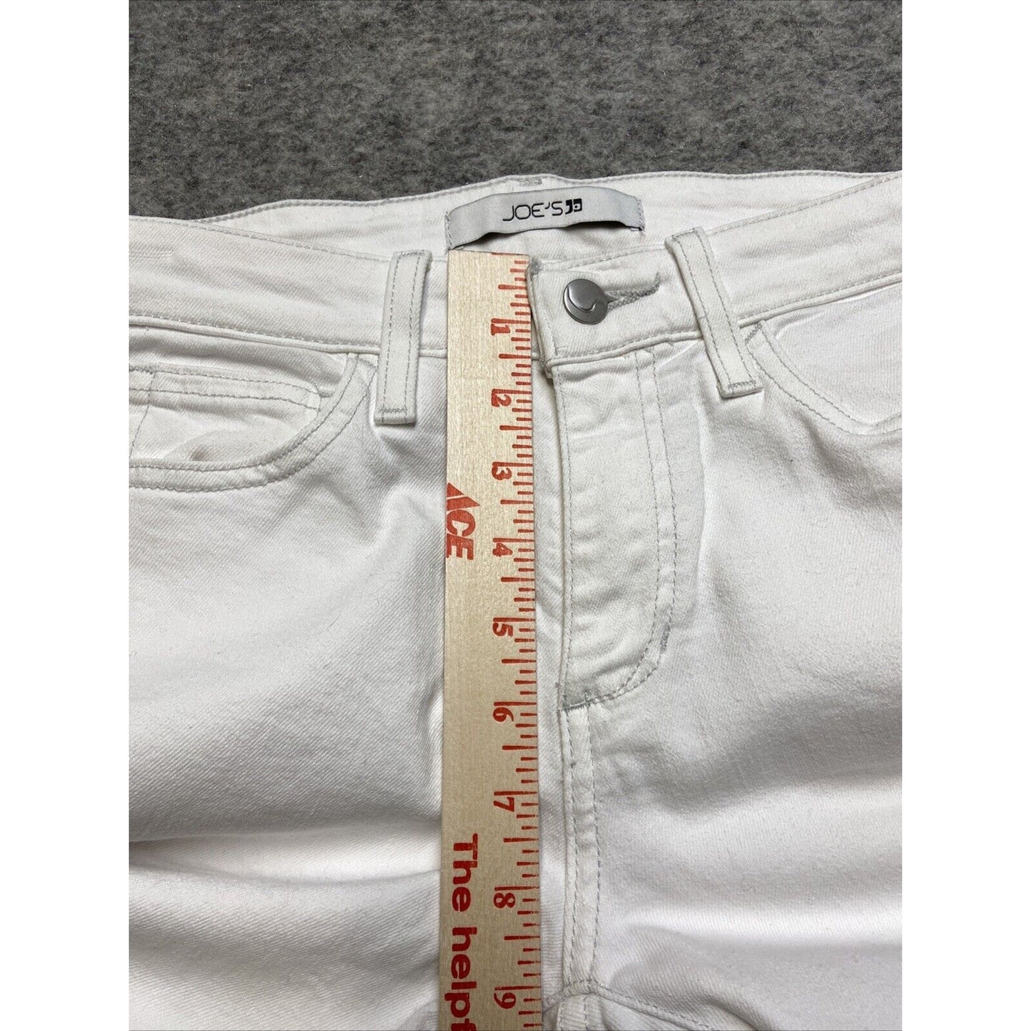 Joes Jeans Distressed Mid Rise Skinny Crop Jeans Women's Size 26 White