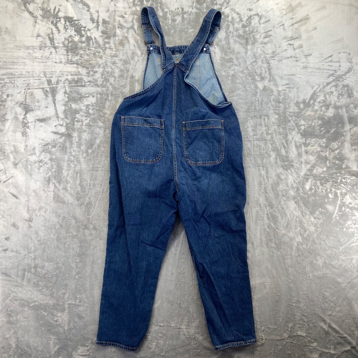 J.Crew Women's Denim Overalls XL Blue Dark Wash