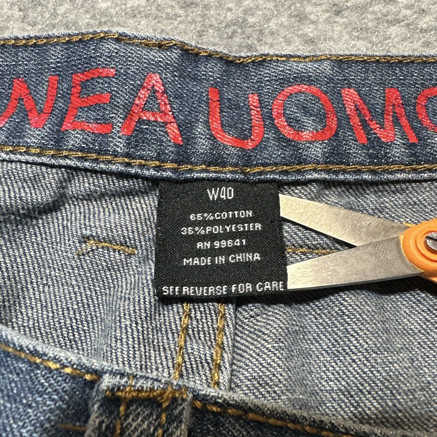 Linea Uomo Relaxed Straight Fit Men's Bermuda Jean Shorts Size W40 Blue Denim