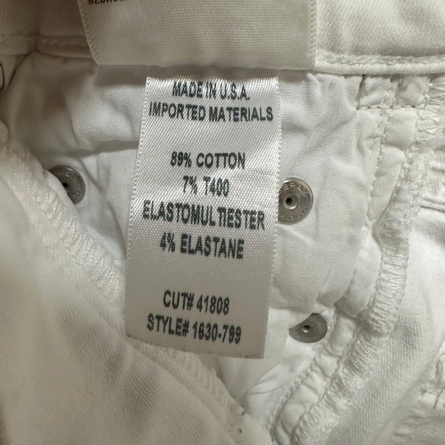 C of H Rocket Hi Rise Skinny Shorts Women's Size 24 White