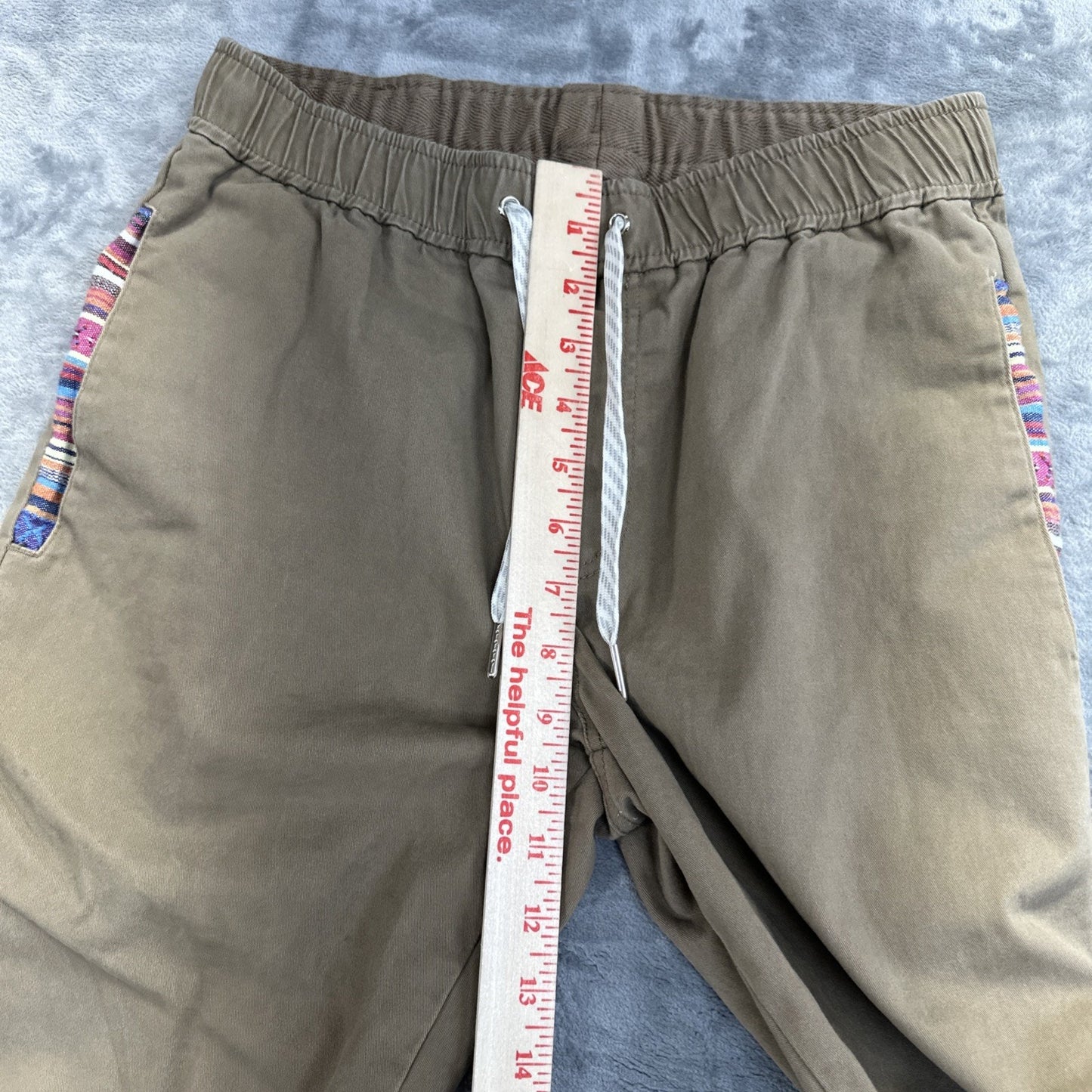 Wowie Joggers Sweatpants Southwestern Men's Size S Khaki Brown