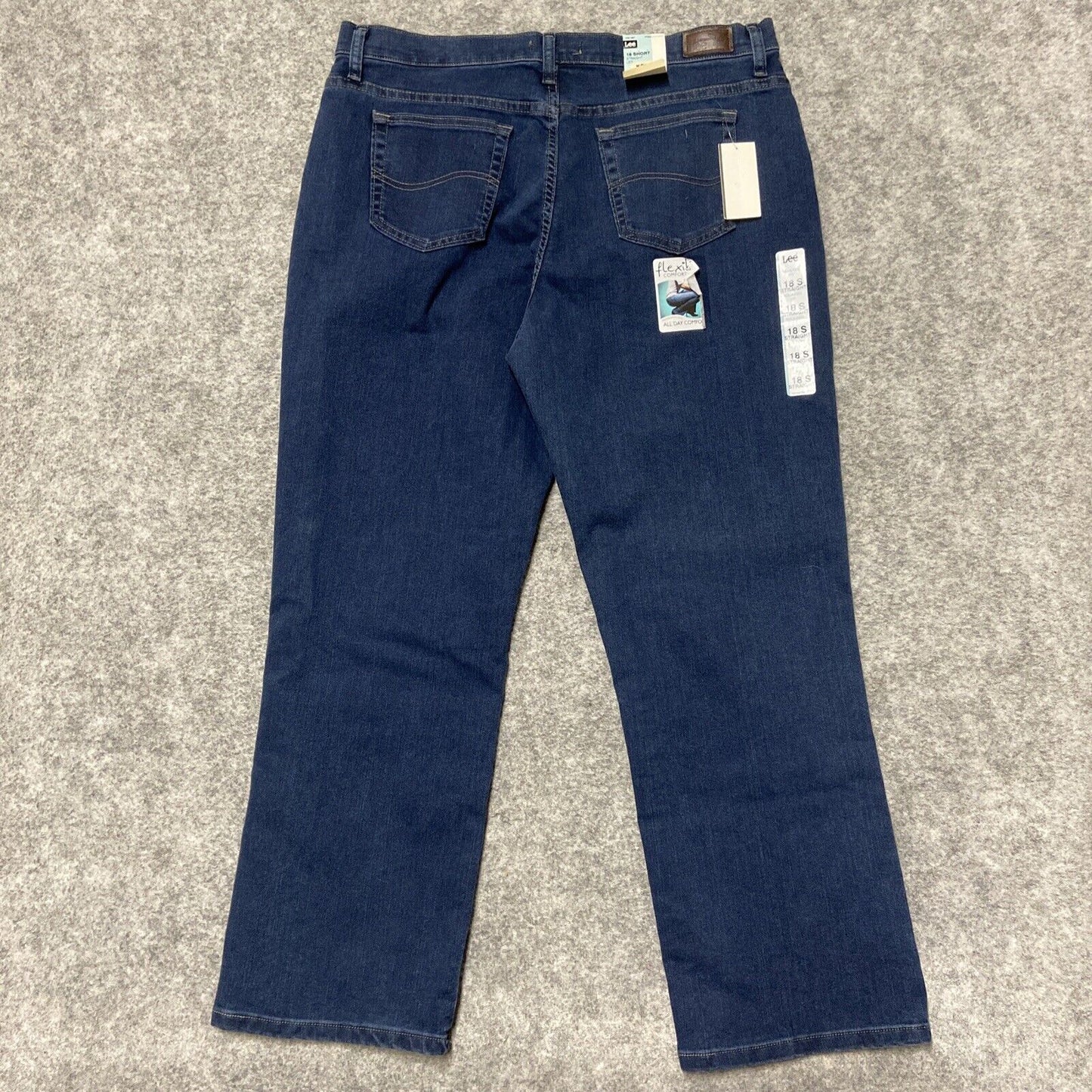New Lee Relaxed Fit At The Waist Straight Leg Jeans Women's 18S Dark Blue Denim
