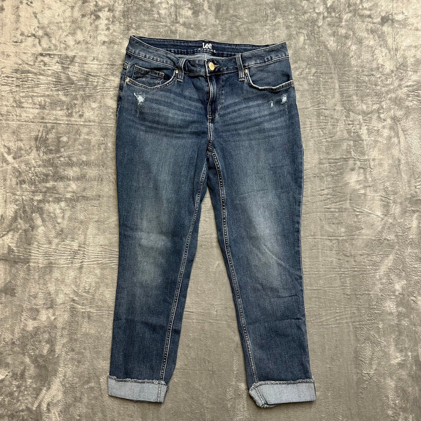 Lee Riders Cuffed Skinny Jeans Women’s Size 10 M Blue Denim