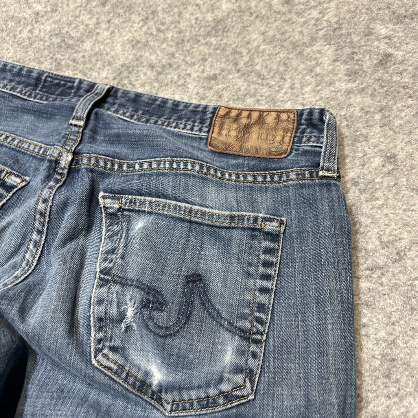 AG Adriano Goldschmied Distressed The Protege Straight Jeans Men's 32x32 Blue