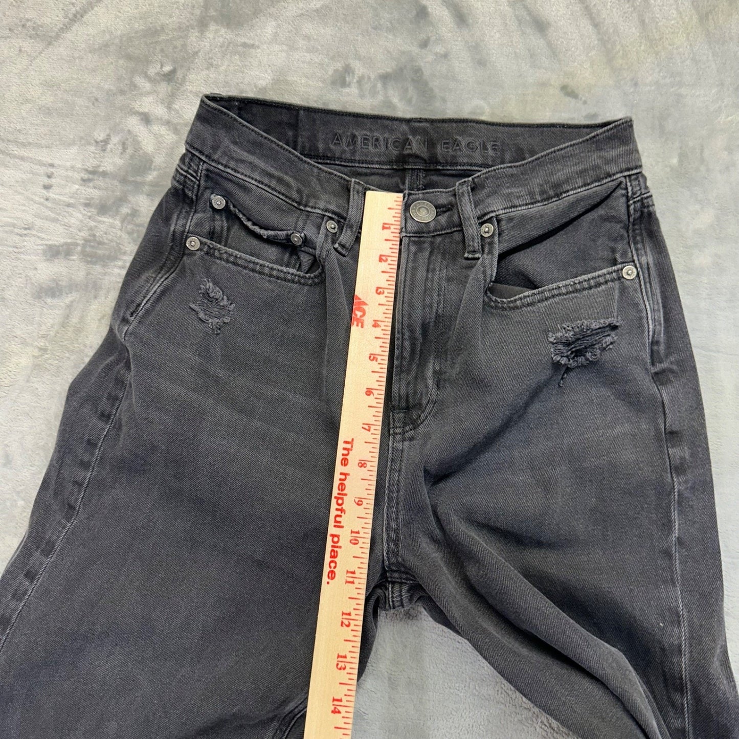 American Eagle Women's Highest Rise 90s Boyfriend Jeans Size 4 Black #534424