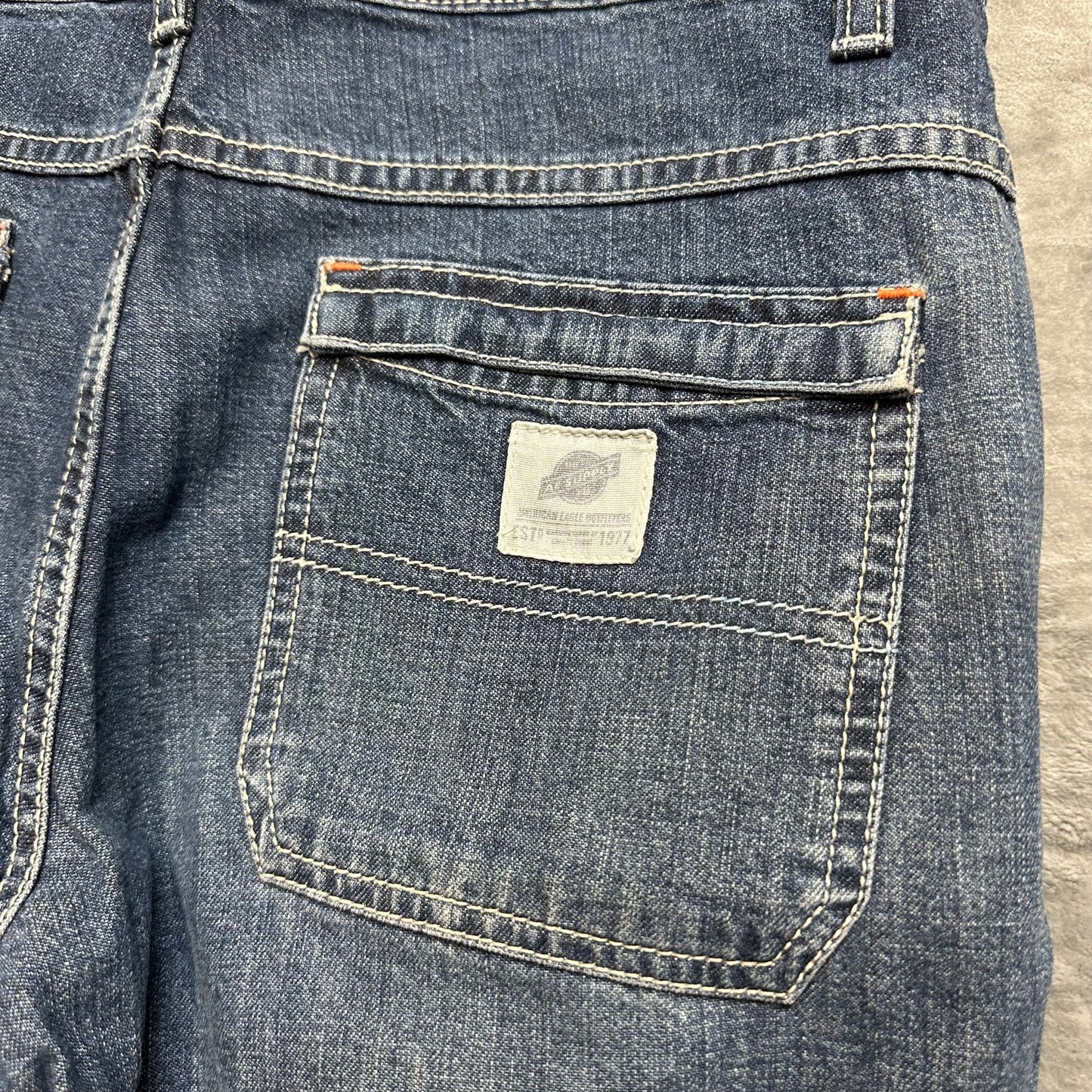 American Eagle Outfitters Carpenter Flare Jeans Women's Size 4 Blue Denim