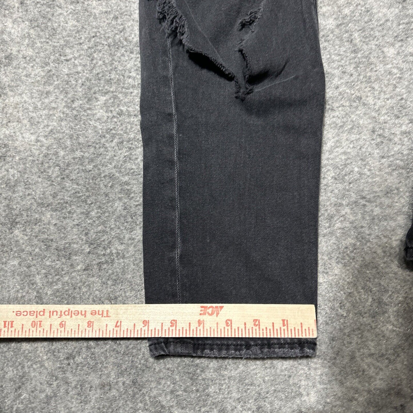 American Eagle Comfort Stretch Waistband Women's Distressed Mom Jeans Sz 6 Black