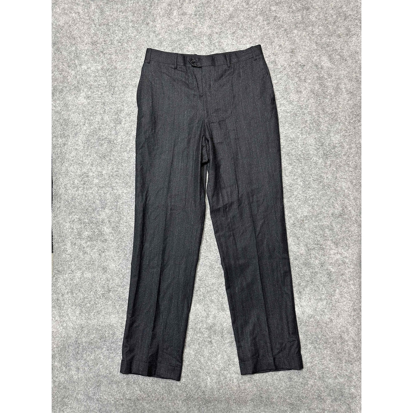 Corneliani Men's Dress Pants Size L Large Black Dark Wash Pants