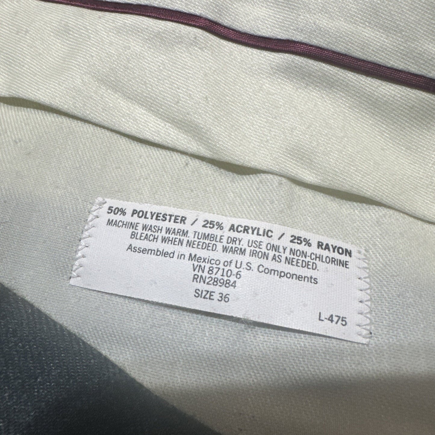 Vintage DAKS Dress Pants Men's Size 36x32 Dark Gray Polyester Pants