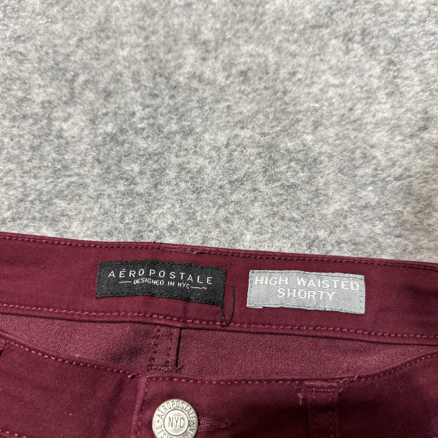 Aero Aeropostale High Waisted Shorty Women's Cut-Off Jean Shorts Size 6 Red
