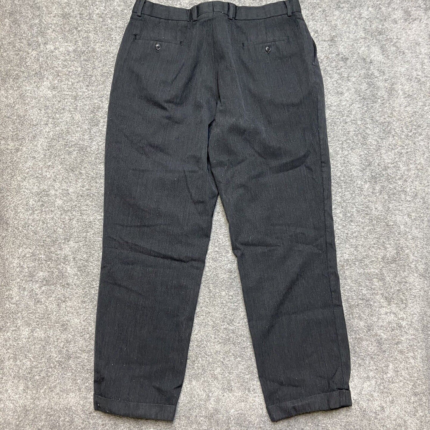 Linea Uomo Pleated Dress Pants Men's Size 40x34 Dark Gray Pants