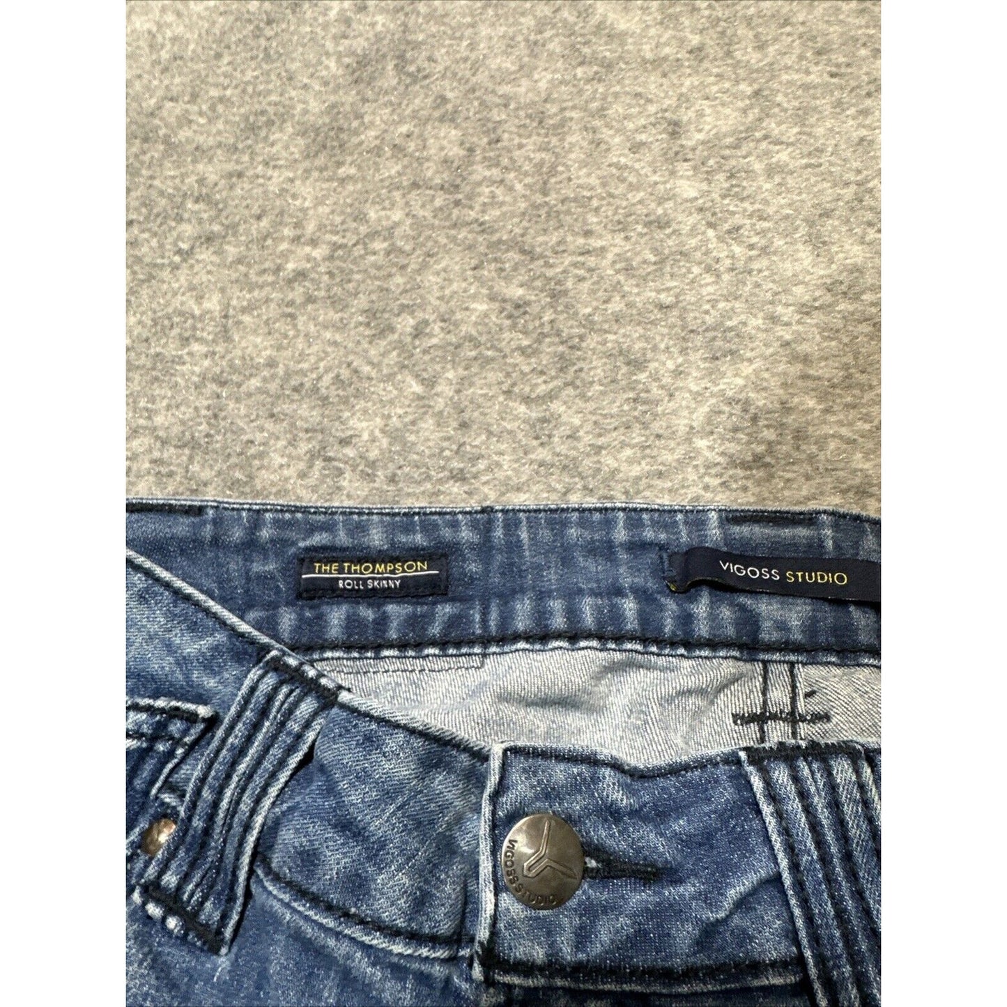 VIGOSS Studio The Thompson Roll Skinny Women's Distressed Jeans Size 31 Blue