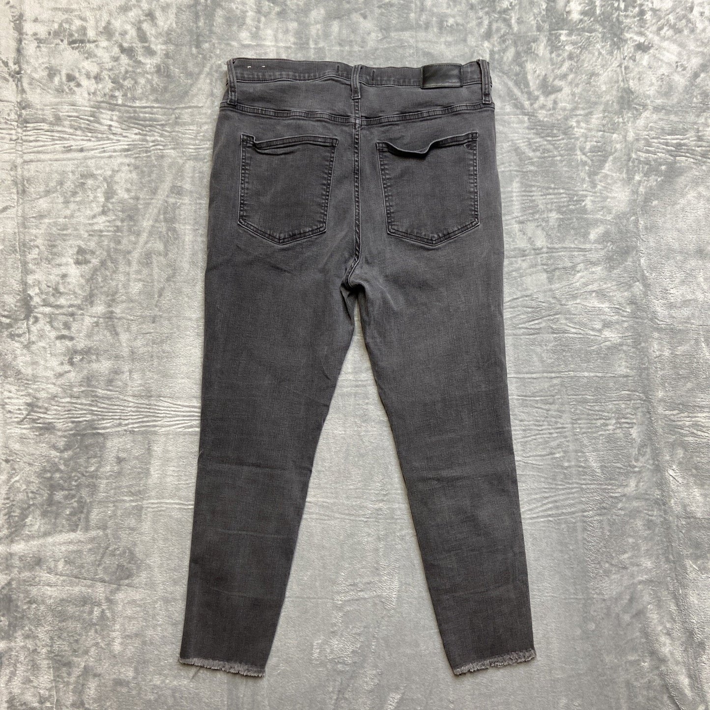 Madewell 10” High Rise Skinny Jeans Women’s Size 31p Dark Gray Button Fly Denim