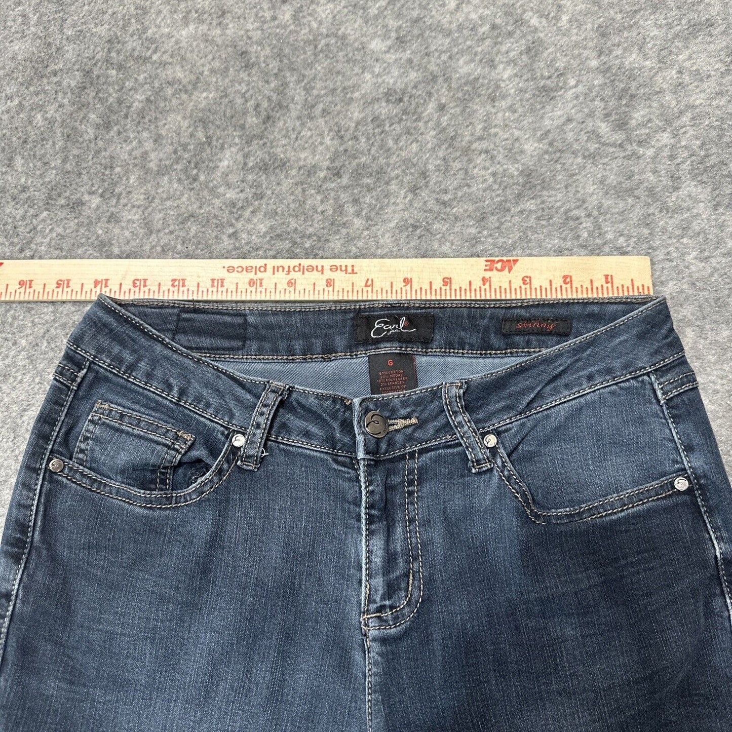 Earl Women's Skinny Jeans Size 6 Blue Dark Denim
