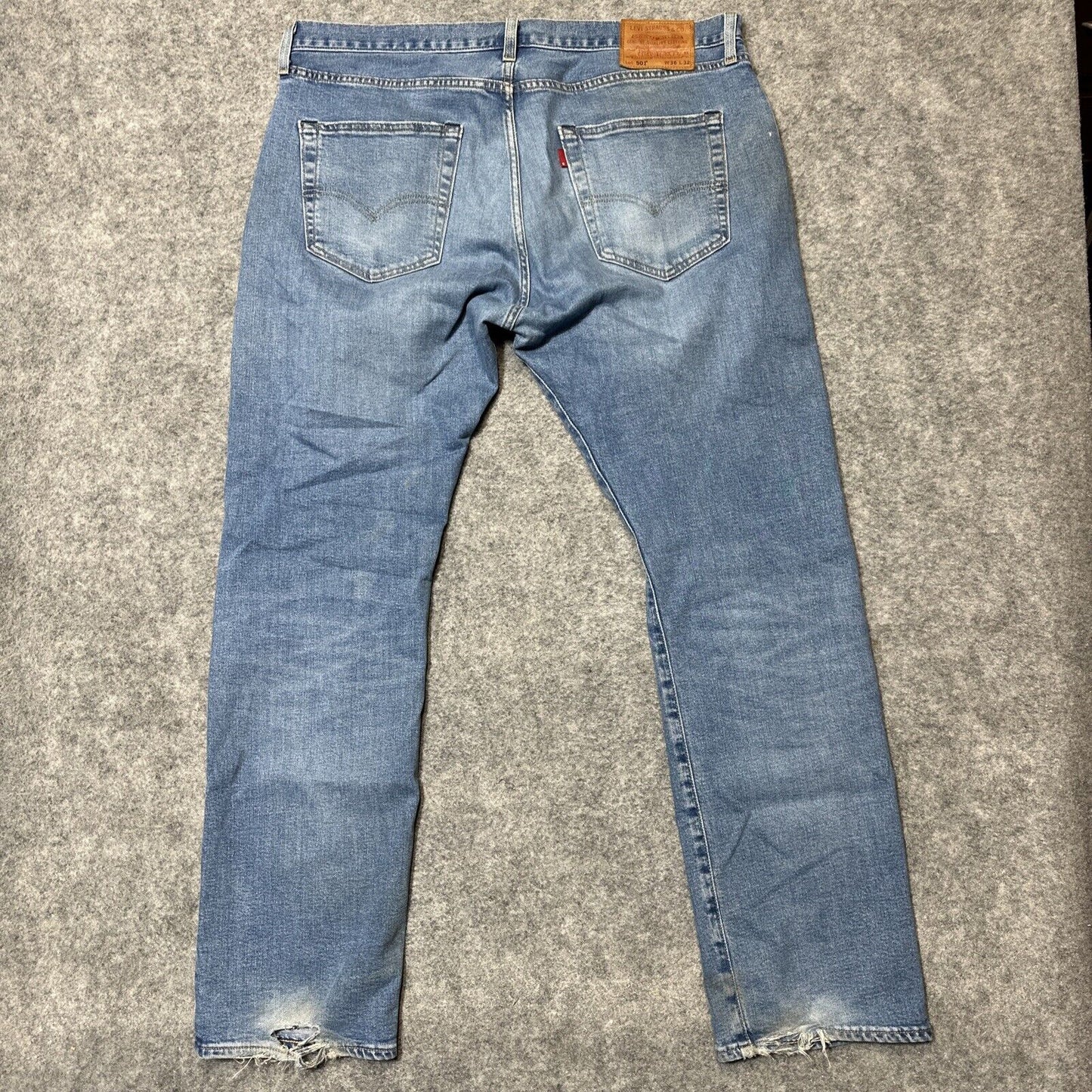 Levi's 501XX Original Fit Men's Straight Work Jeans Size 36x32 Blue Light Denim