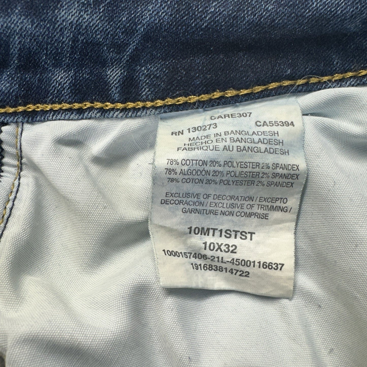 Wrangler High Rise True Straight Jeans Women's Size 10x32 Blue Denim