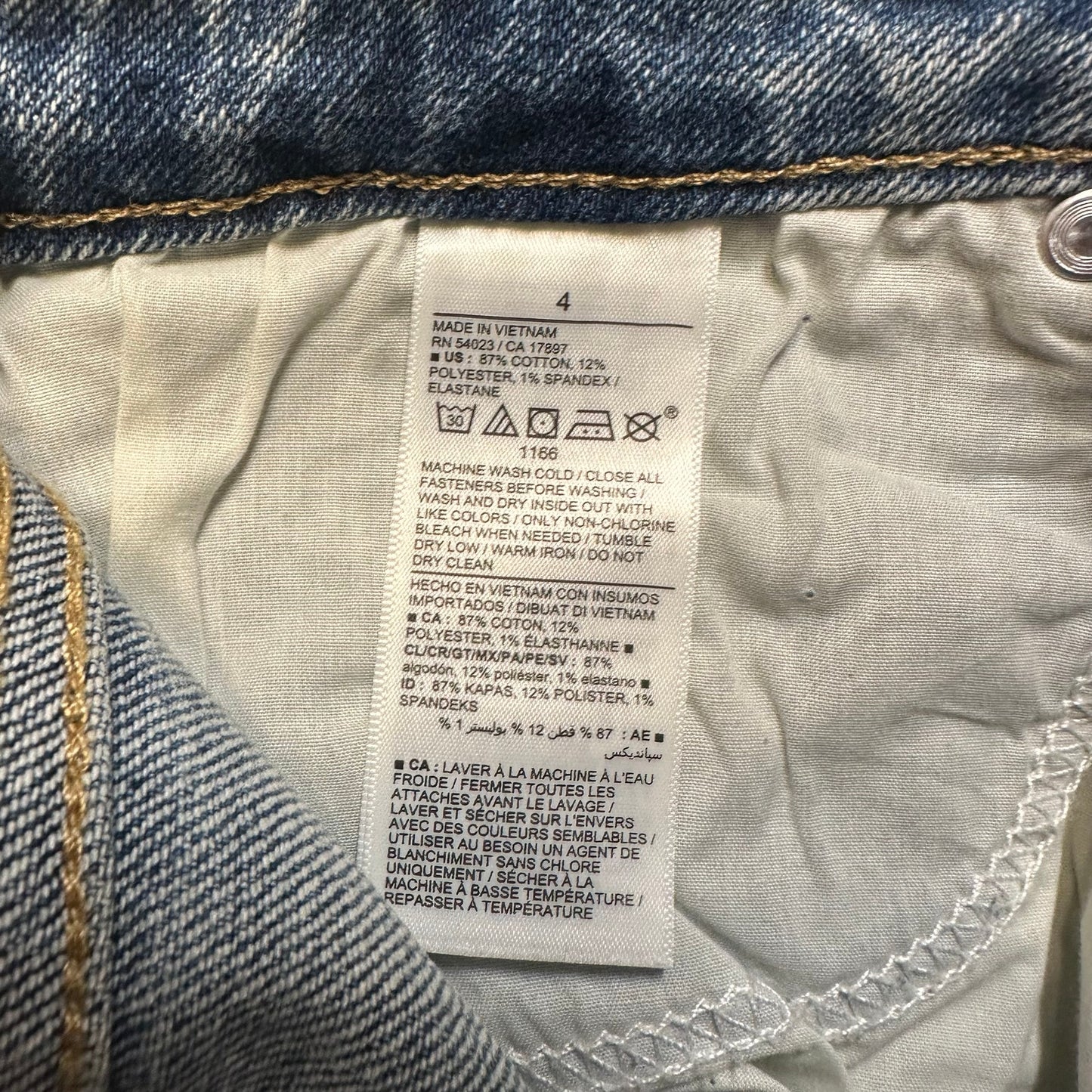 Old Navy High Rise Curvy O.G. Straight Jeans Women's Sz 4 Blue Denim Medium Wash