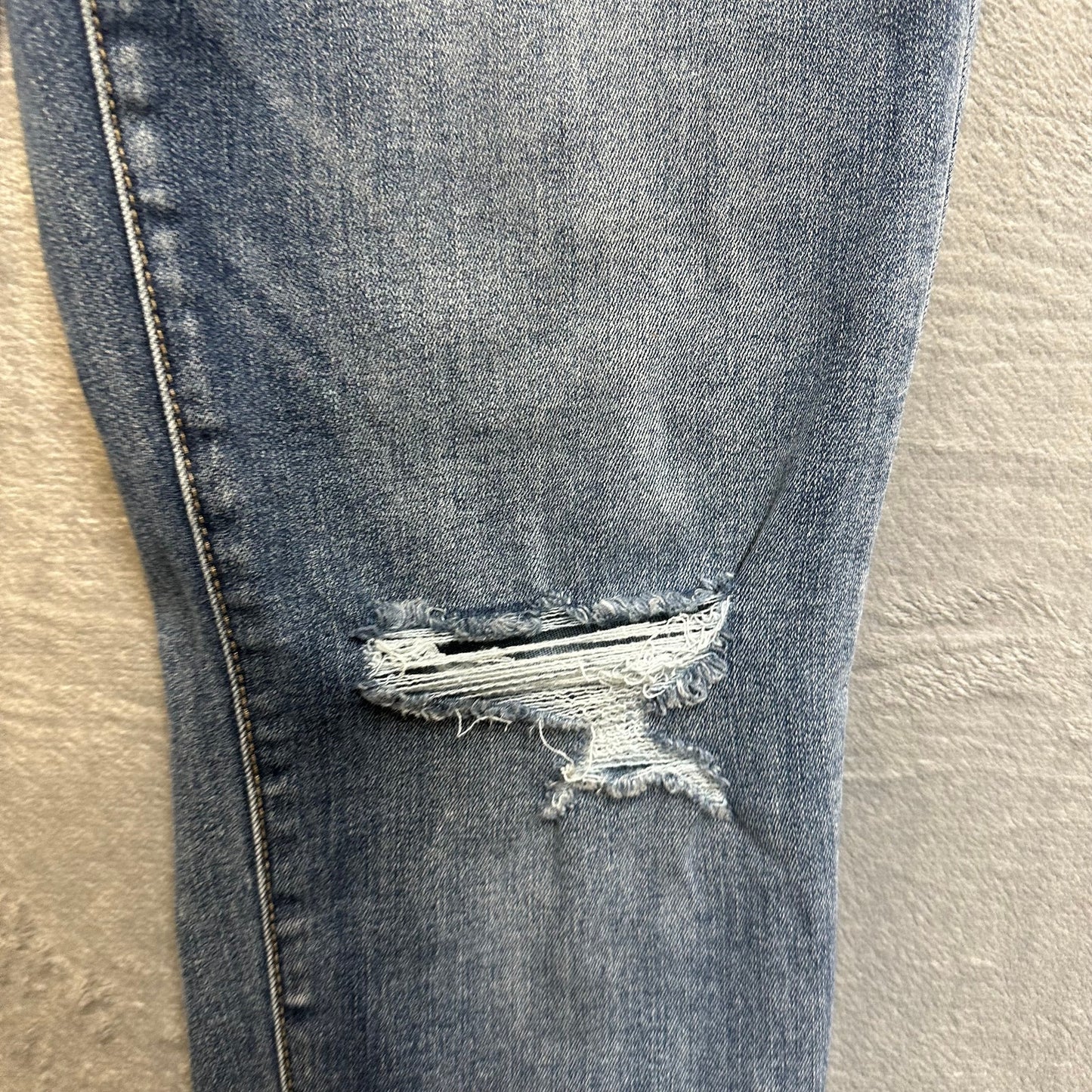 Liverpool The Ankle Skinny Jeans Women's Size 8x29 Blue Dark Wash Distressed