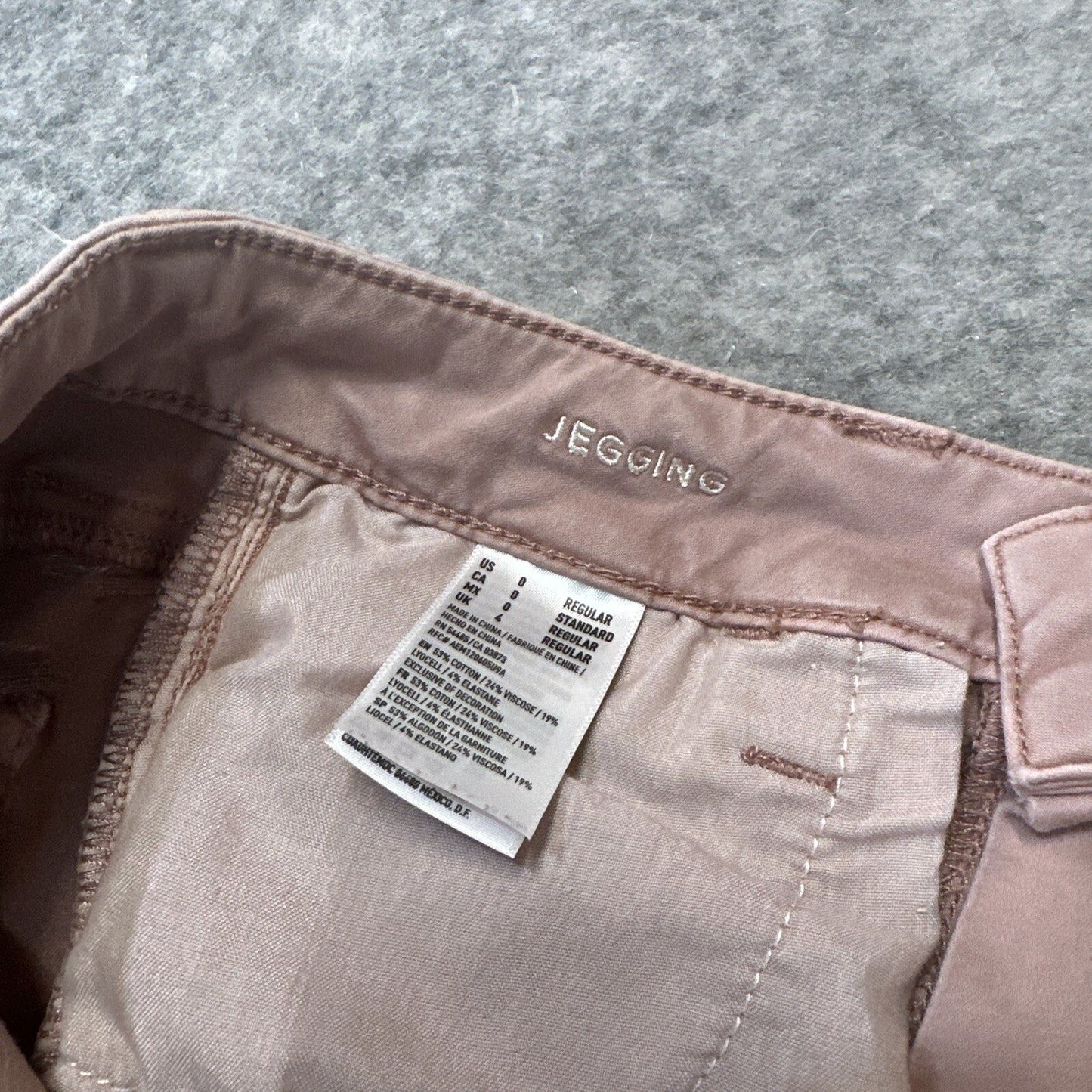 American Eagle Super Stretch Jegging Womens Size 0R Pink Denim
