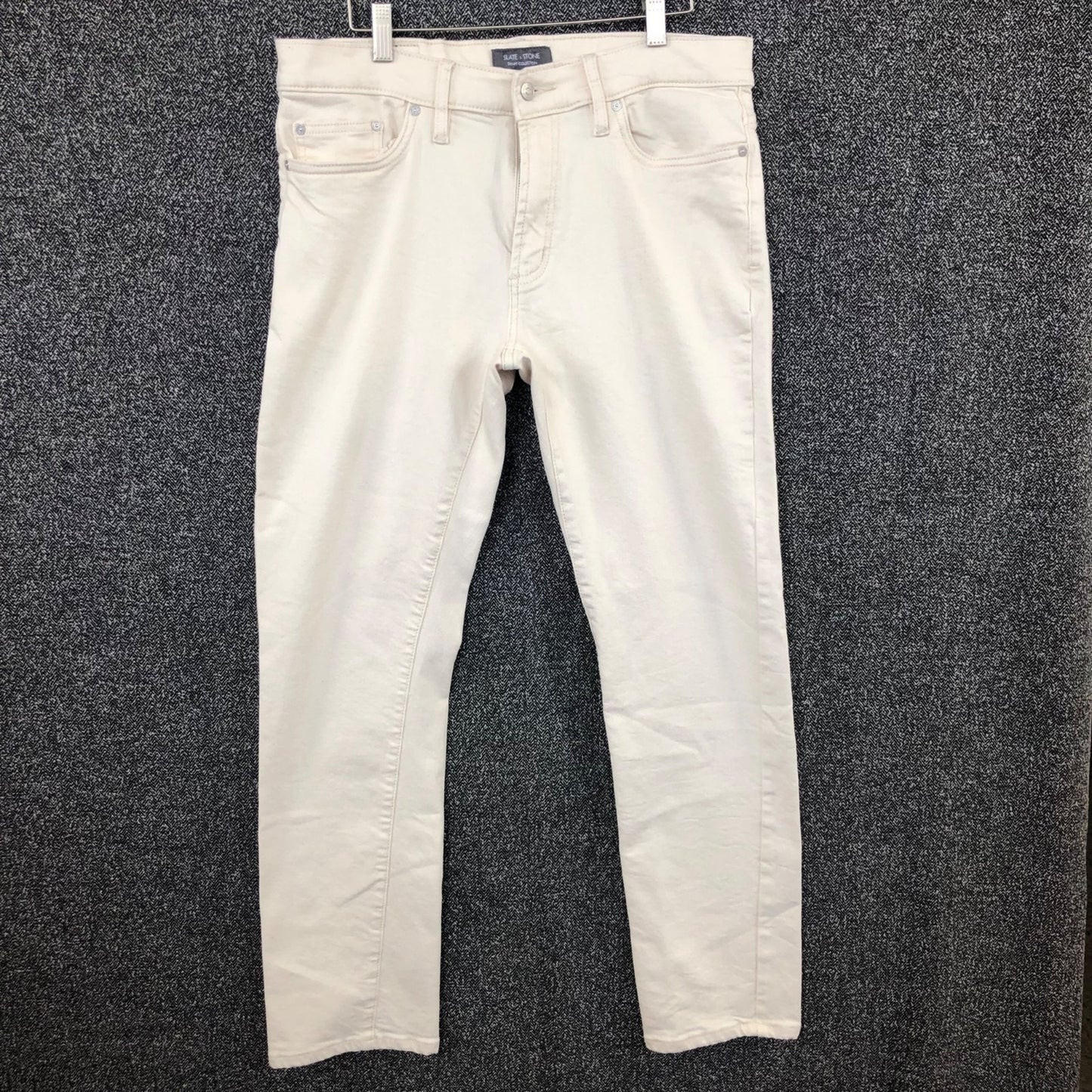 Slate & Stone Men's Crosby Straight Jeans Size 33x32 White Denim