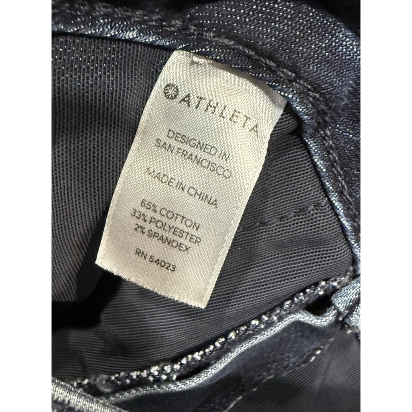 Athleta Sculptek Jeans Stretch Denim Ankle Skinny Dark Blue Wash Women’s Size 4