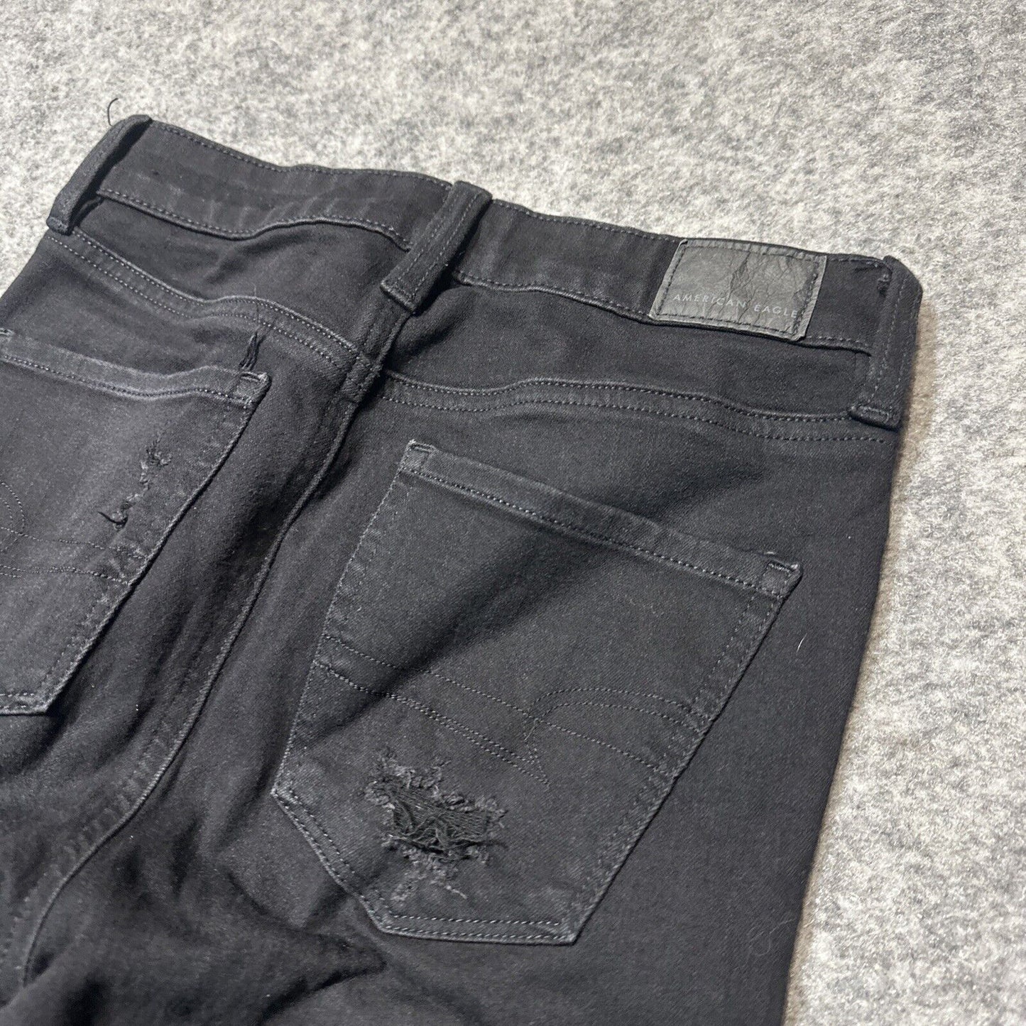 American Eagle The Dream Jean Super Hi Rise Jegging Distressed Jeans Womens 2R