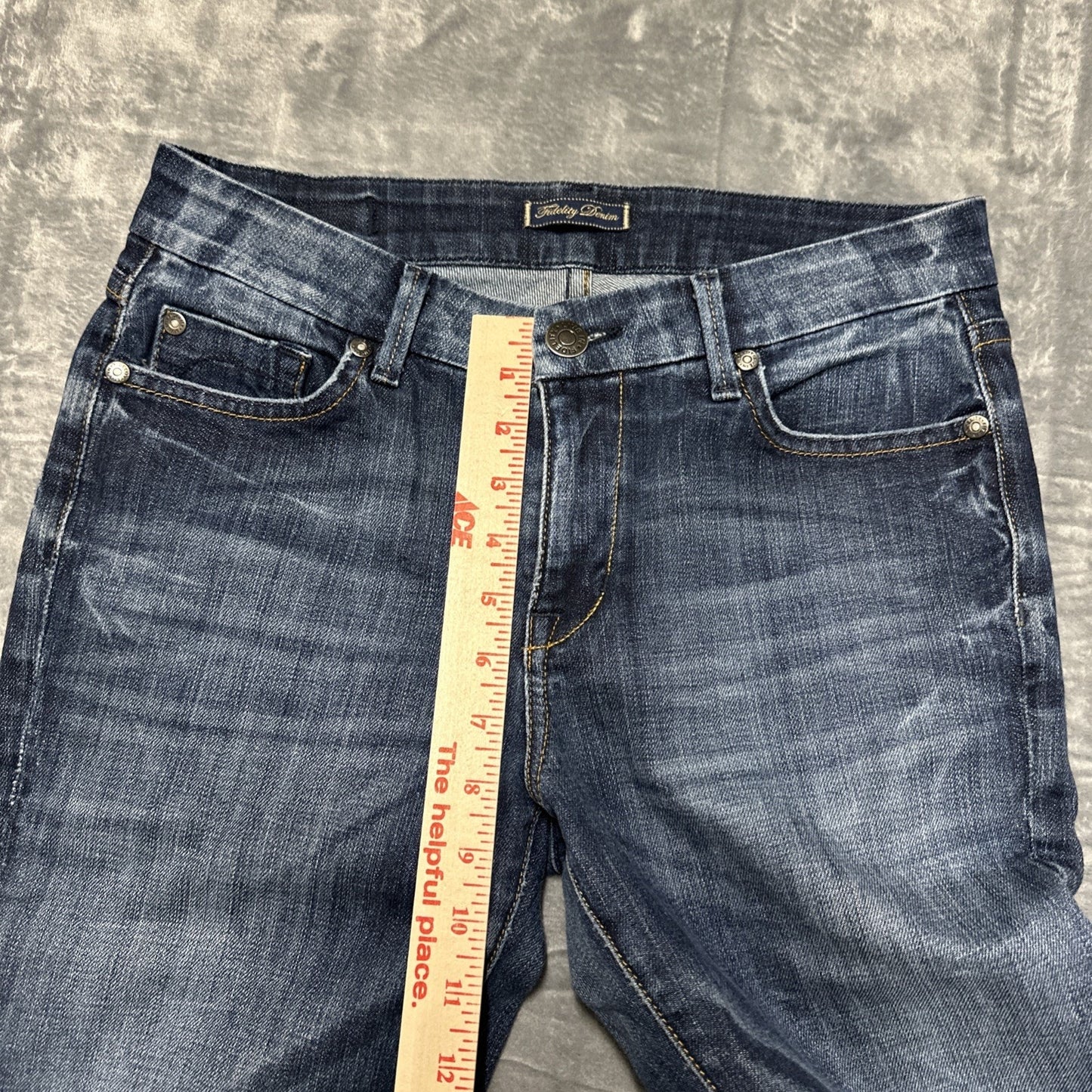 Fidelity Supreme Flared Jeans Women’s Size 28 Dark Blue Denim