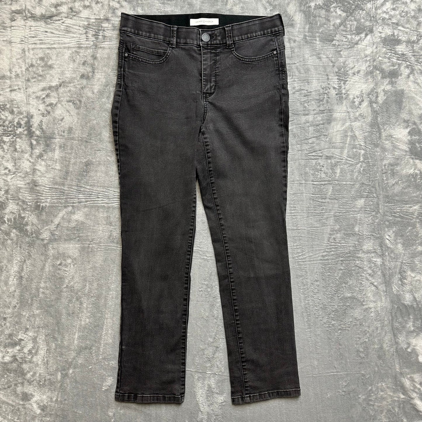 Vintage America Skinny Jeans Women's Sz 12 Black Denim