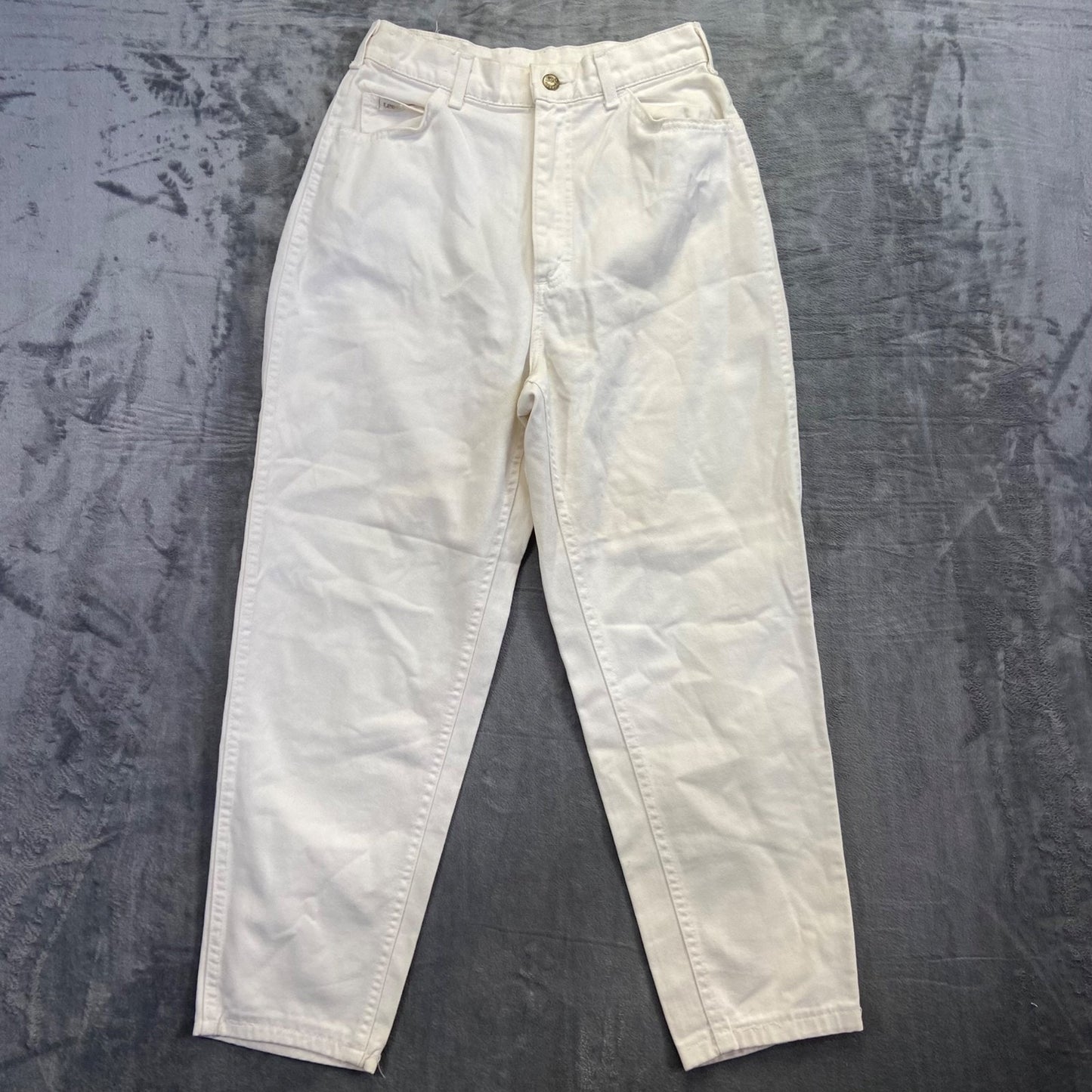 Vintage Lee Women's Tapered Jeans Size 11 White